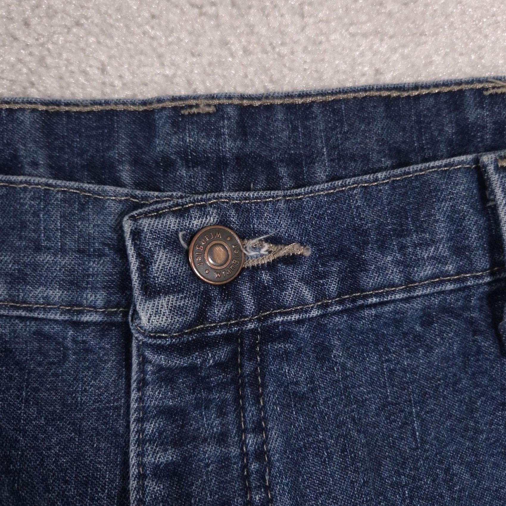 Wrangler Wrangler Jeans Mens 36x30 Blue Denim Relaxed Fit Fleece Lined Carpenter Pants Size US 36 / EU 52 - 4 Thumbnail