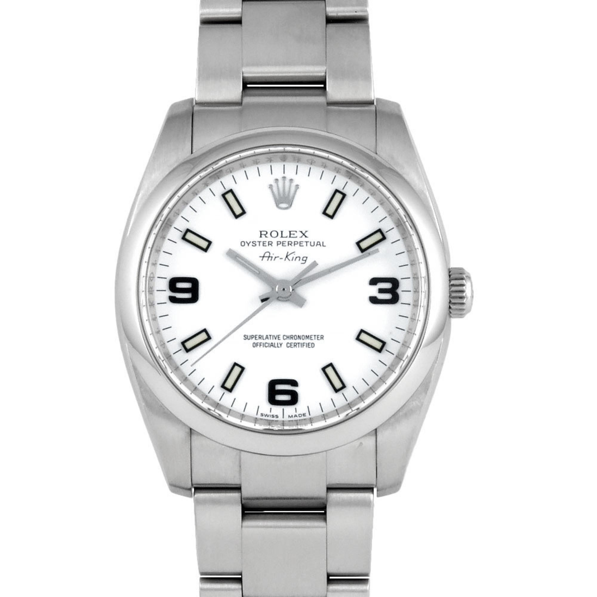Rolex Rolex 114200 M series (manufactured around 2007) Automatic watch, white dial, stainless steel, men's Size ONE SIZE - 1 Thumbnail