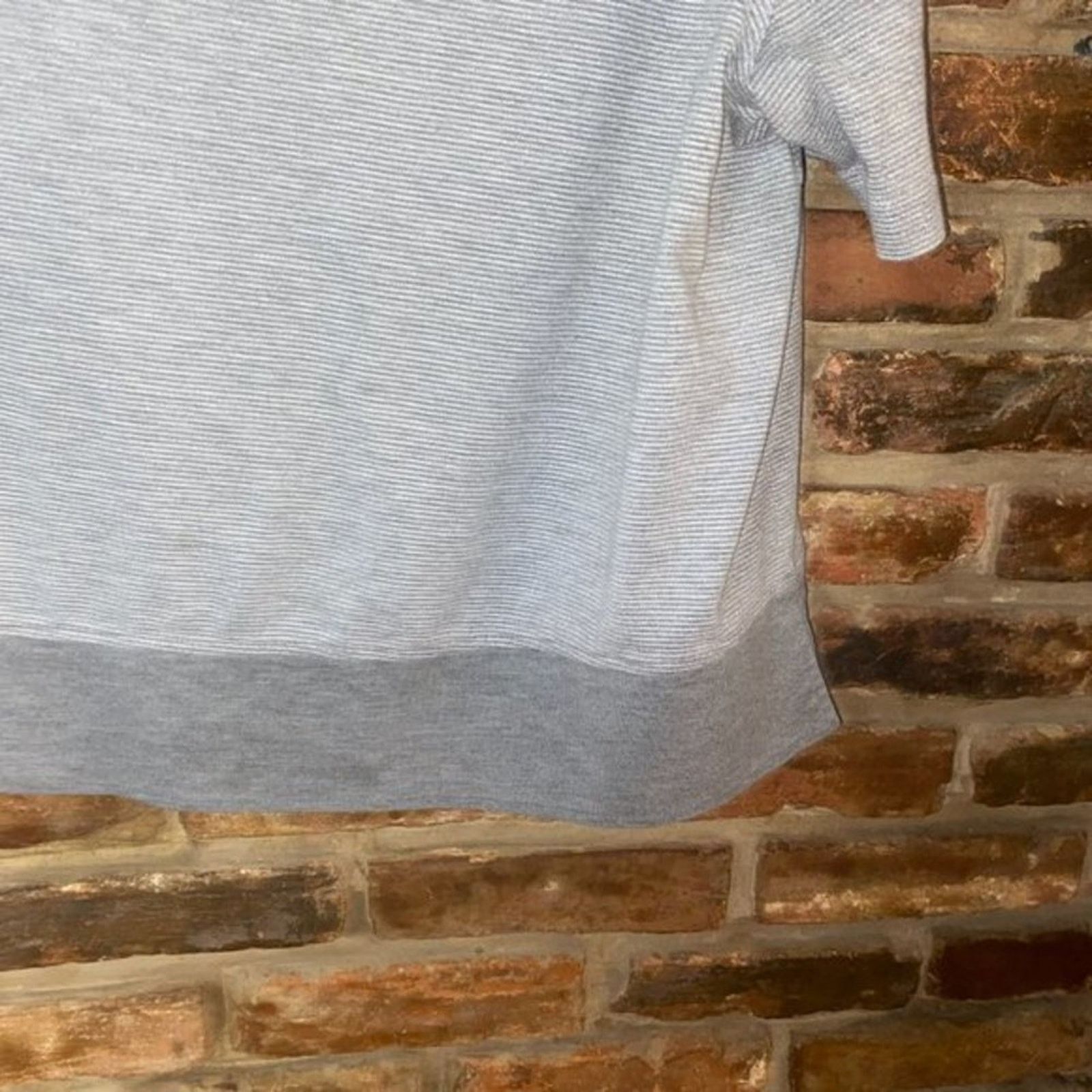Other Cathy Daniels Gray White Striped Short Sleeve Top Size Large Size L / US 10 / IT 46 - 2 Thumbnail