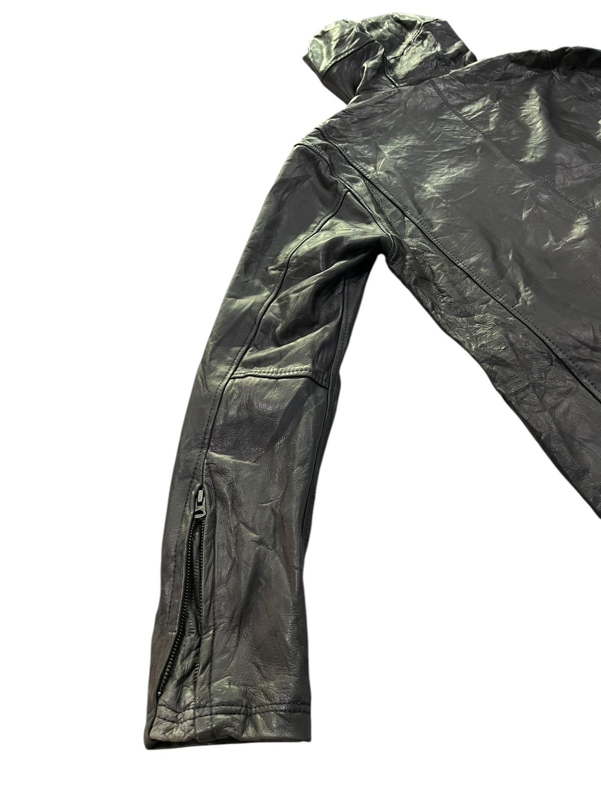 Genuine Leather Shama Do Less Code Japan Cowhide Leather Jacket Hoodie Size US S / EU 44-46 / 1 - 11 Thumbnail