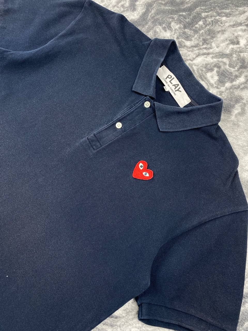 Comme des Garcons Comme des Garçons PLAY Polo Shirt Men Size XL Blue Size US XL / EU 56 / 4 - 3 Thumbnail