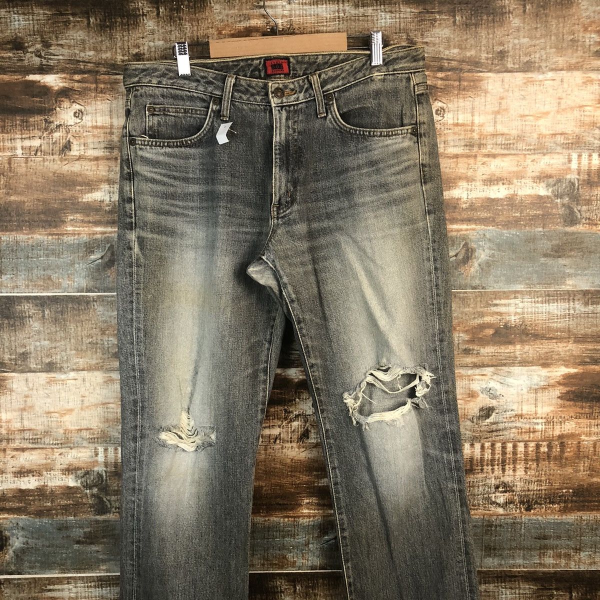 Edwin DL Edwin 503 Black Distressed Denim Pants #C278 Size US 34 / EU 50 - 2 Thumbnail