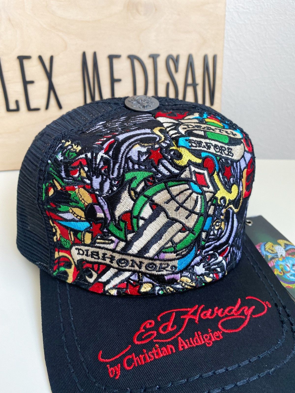Ed Hardy Ed Hardy Cristian Audigier Death before dollars cap Size ONE SIZE - 6 Thumbnail