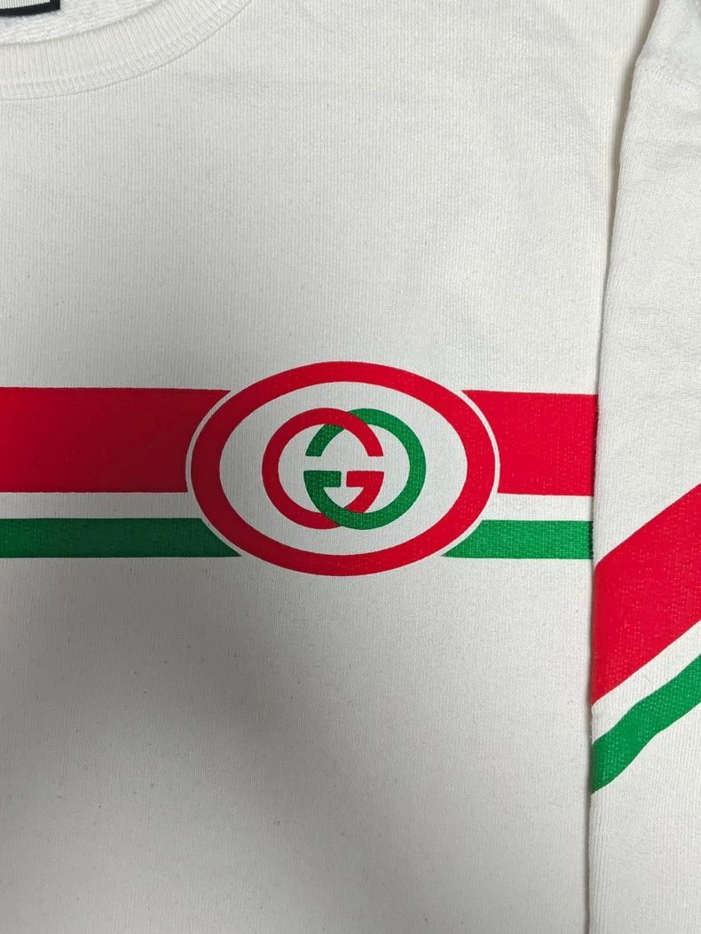 Gucci Gucci Striped printed pullover long-sleeved sweatshirt 2502 Size US L / EU 52-54 / 3 - 3 Thumbnail
