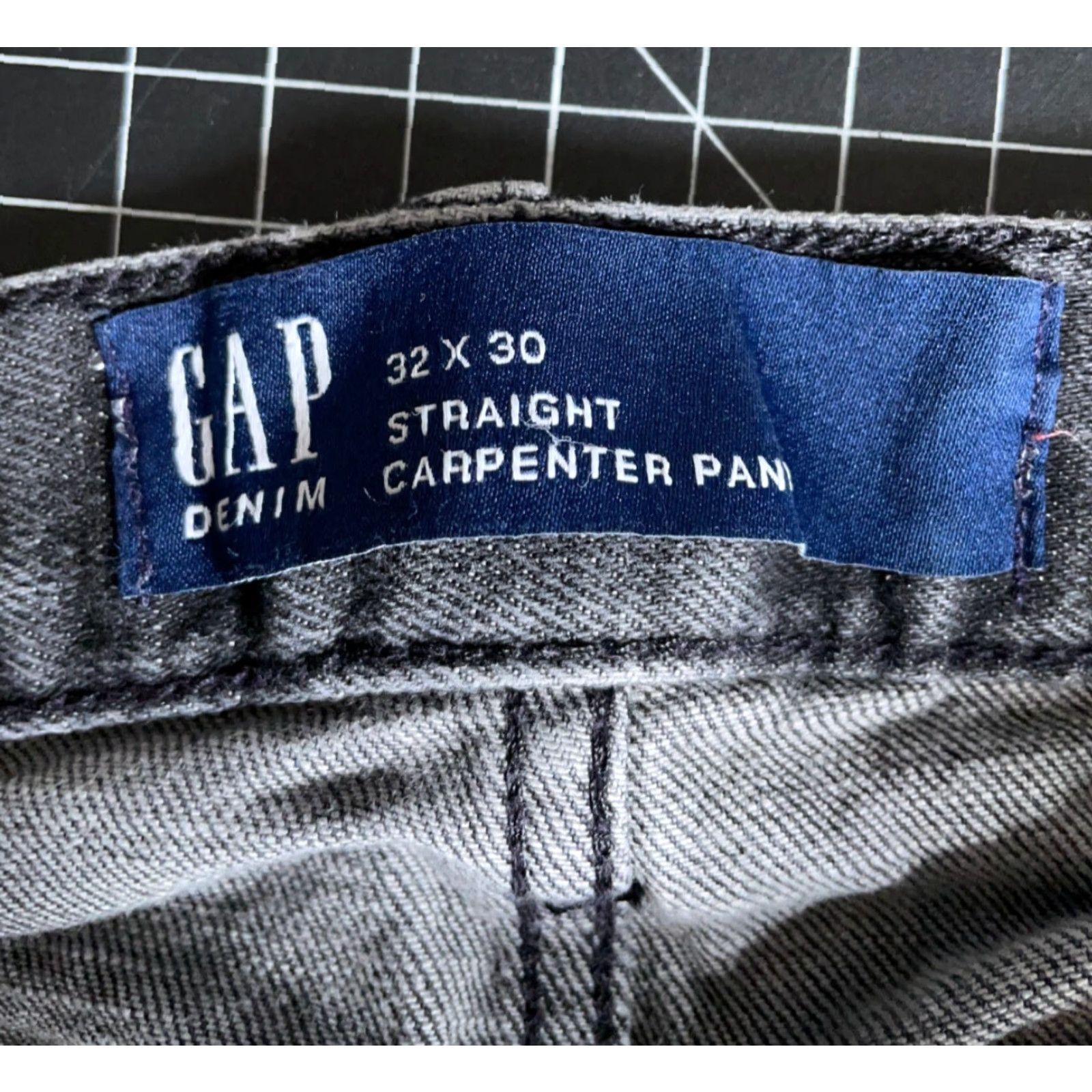 Gap Gap Jeans Men 32x28 Black Denim Straight Leg 5-Pocket Carpenter Workwear jeans Vietnam? Size US 32 / EU 48 - 3 Thumbnail