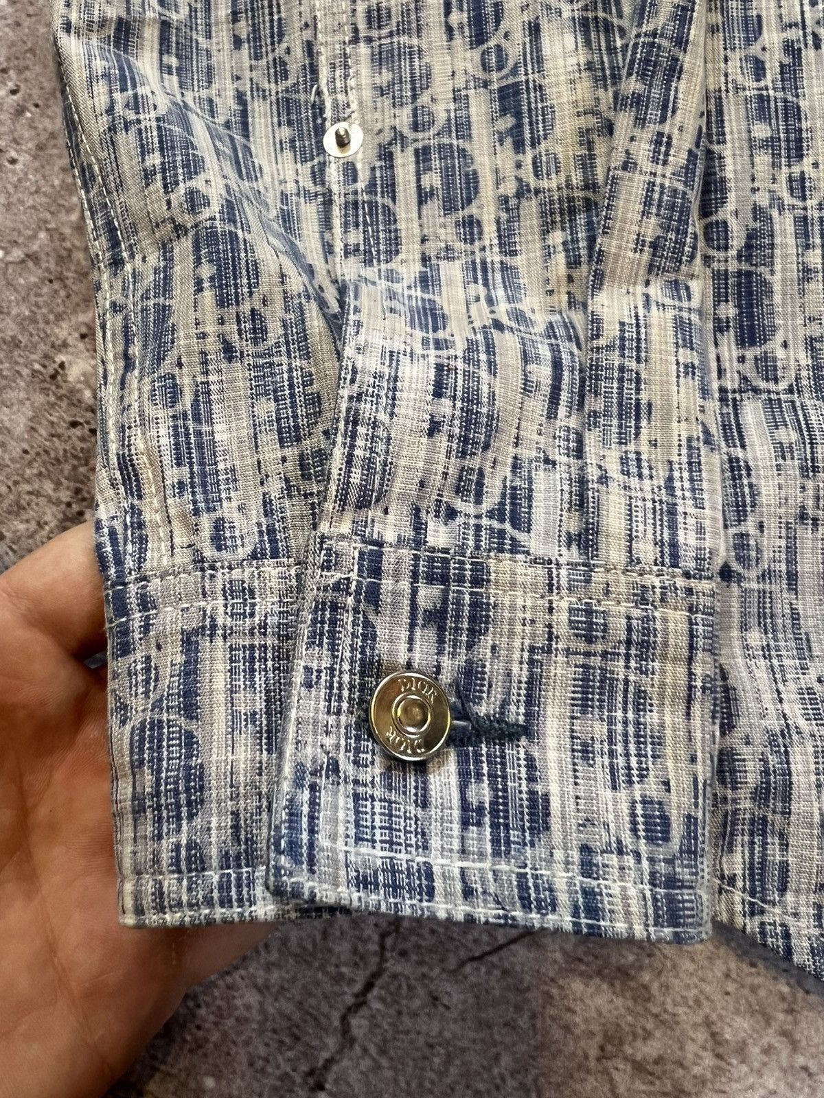 Dior Dior oblique monogram denim Mens Button Up Shirt Overshirt Size US M / EU 48-50 / 2 - 7 Thumbnail