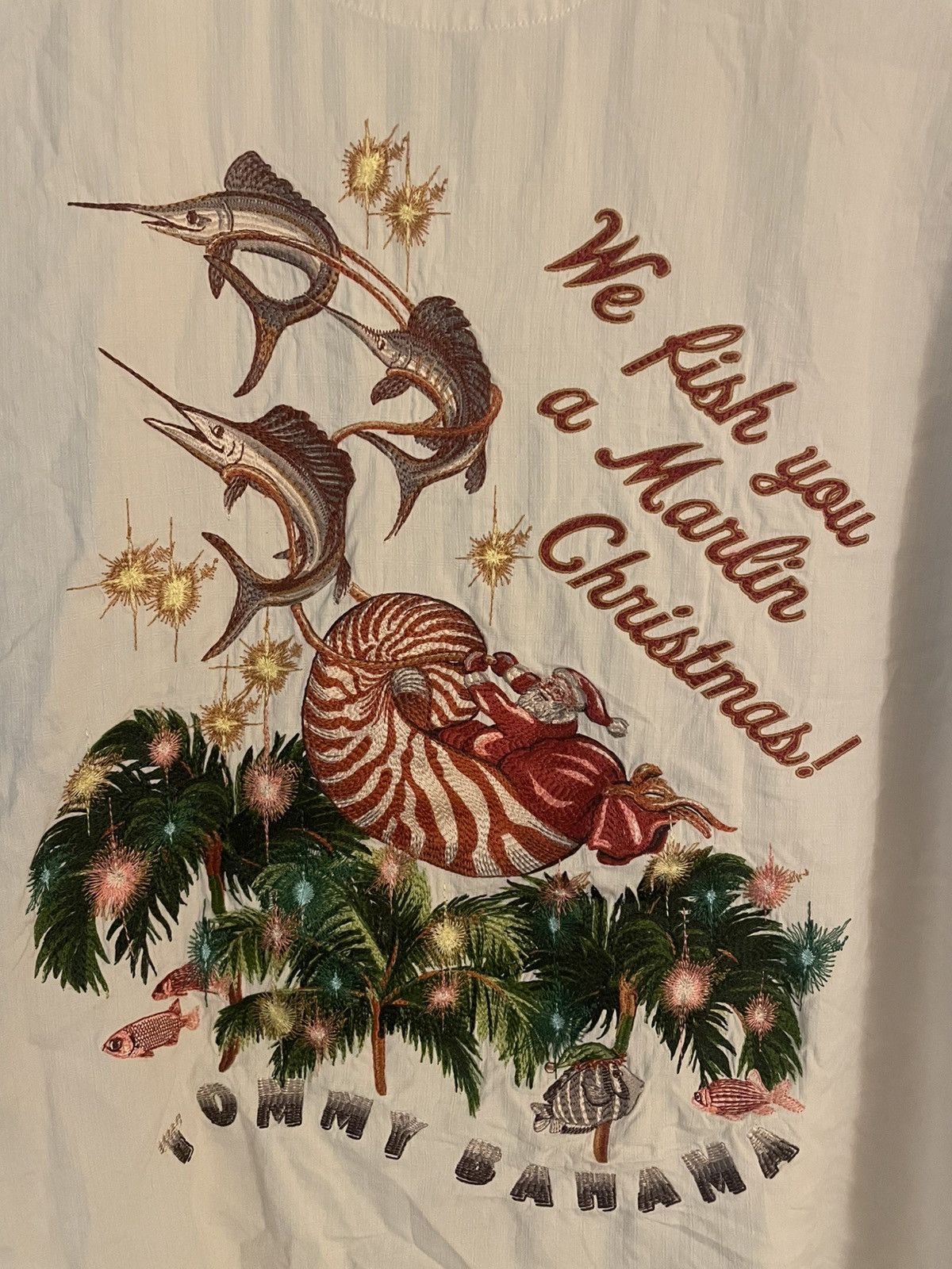 Tommy Bahama Tommy Bahame « Have a Marlin Christmas » button up large Size US L / EU 52-54 / 3 - 6 Thumbnail