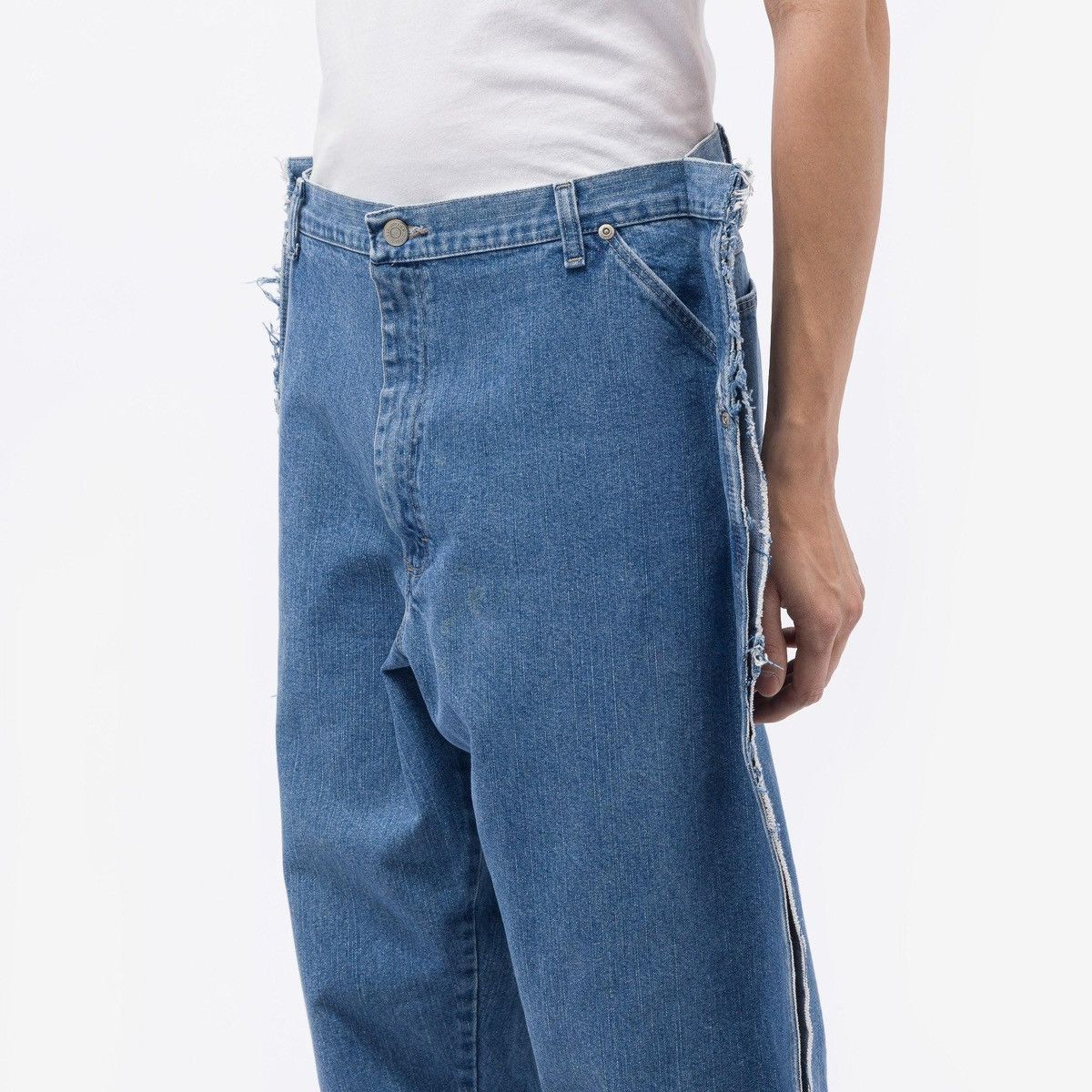 Prototypes PROTOTYPES fringe denim wide leg jeans Size US 30 / EU 46 - 2 Thumbnail