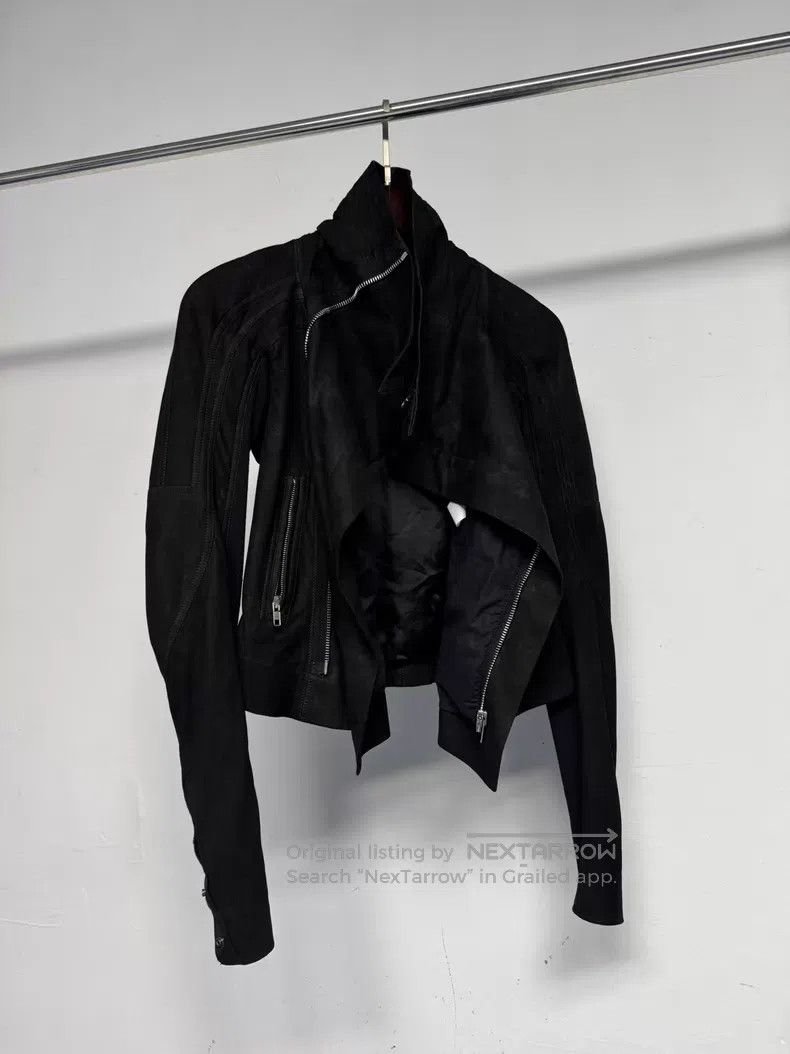 Rick Owens Rick Owens Unturned suede lambskin biker jacket Size XS / US 0-2 / IT 36-38 - 7 Thumbnail