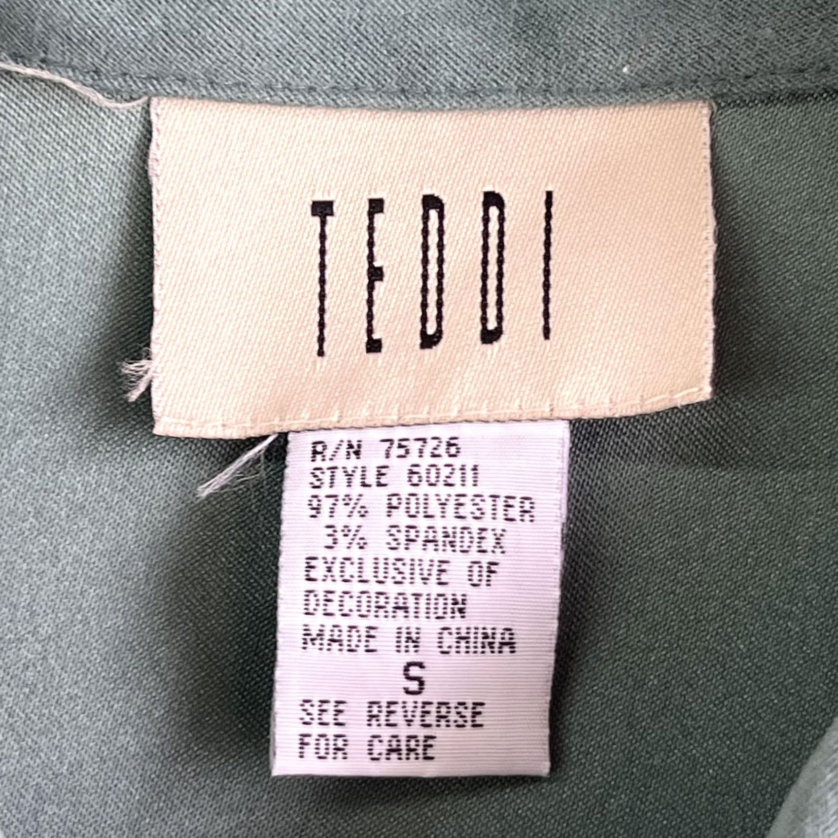 Vintage Teddi Button-Up Shirt Womens Small Green Leaf Embroidered Long Sleeve Top Fall Size S / US 4 / IT 40 - 3 Thumbnail