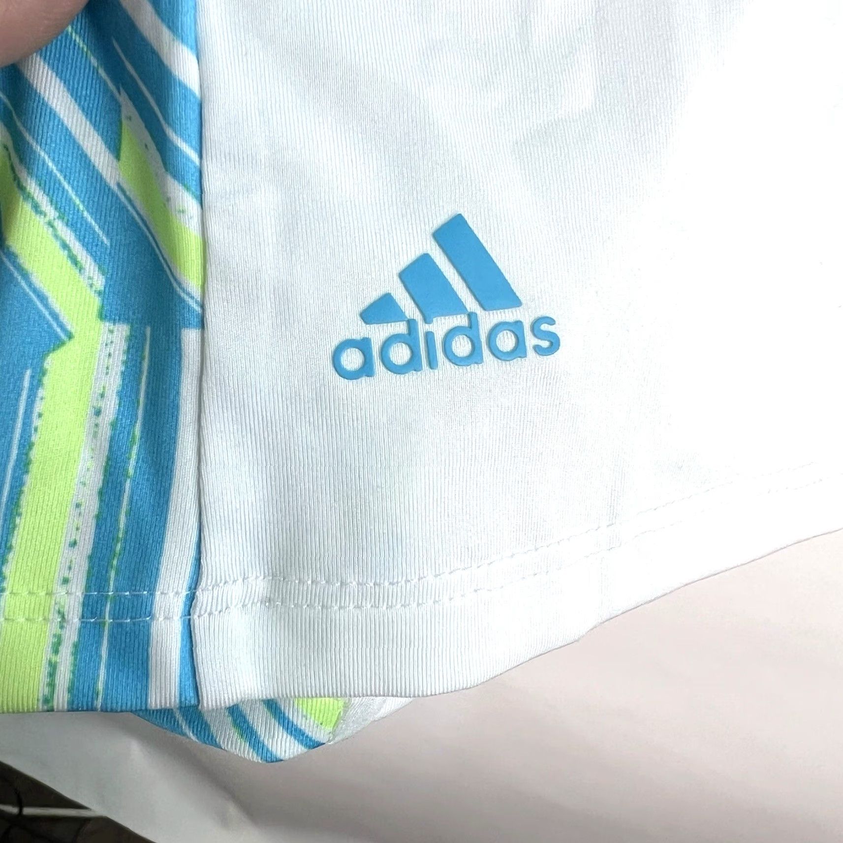 Adidas Adidas Womens Polo Shirt Sleeveless White/Teal Collared L Size L / US 10 / IT 46 - 3 Thumbnail