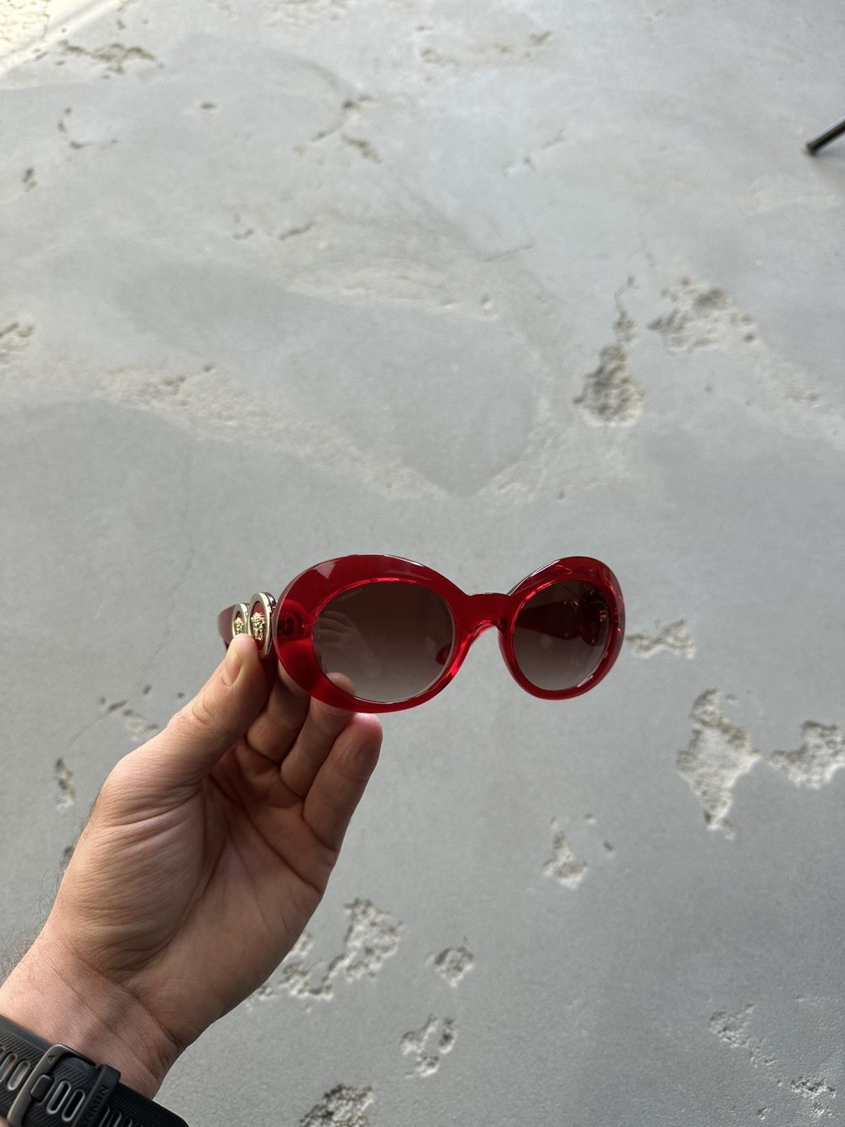 Versace Versace Sunglasses Red Gold Medusa 96 vintage Size ONE SIZE - 8 Thumbnail