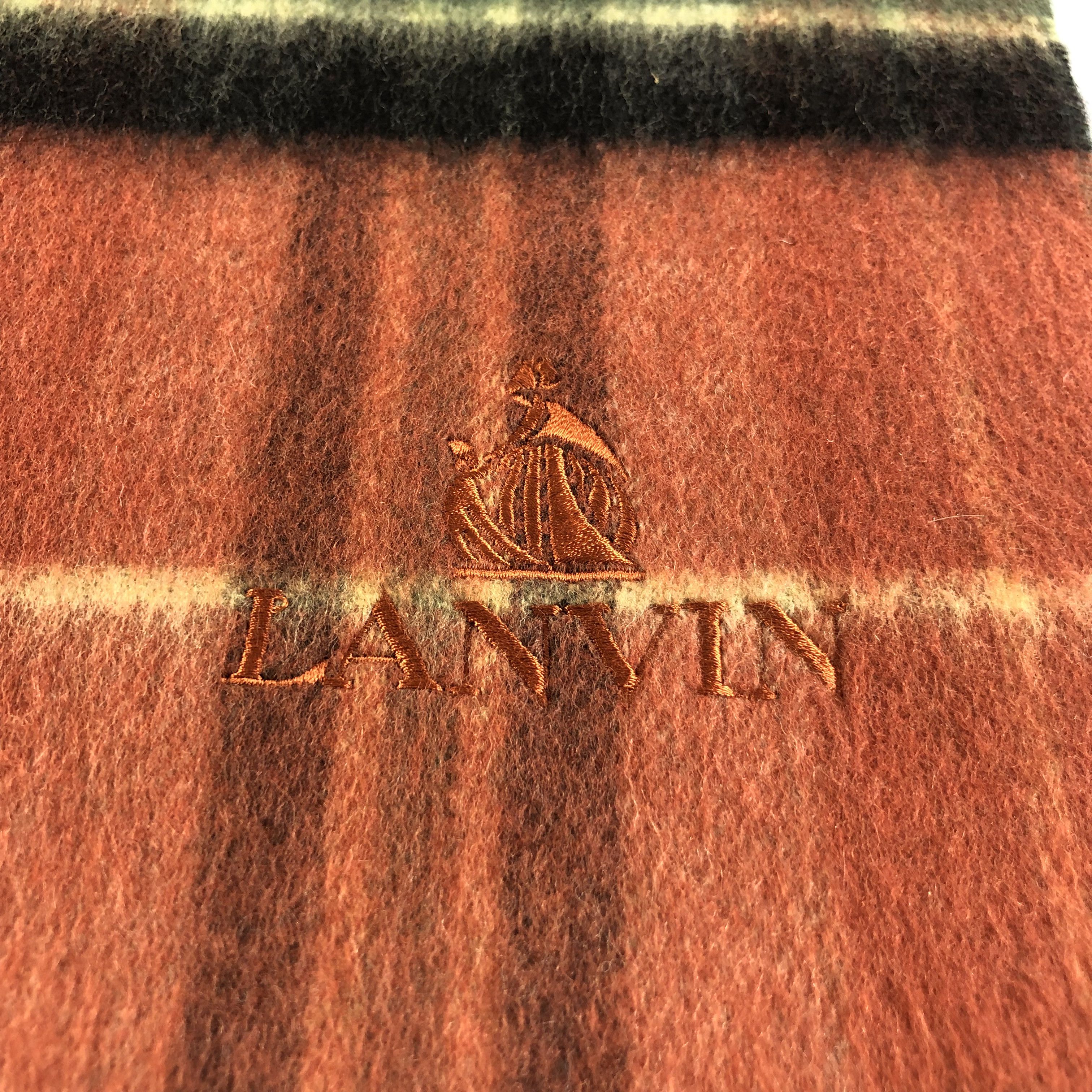 Lanvin Lanvin Tartan Cashmere Scarf Muffler V1509 Size ONE SIZE - 4 Thumbnail