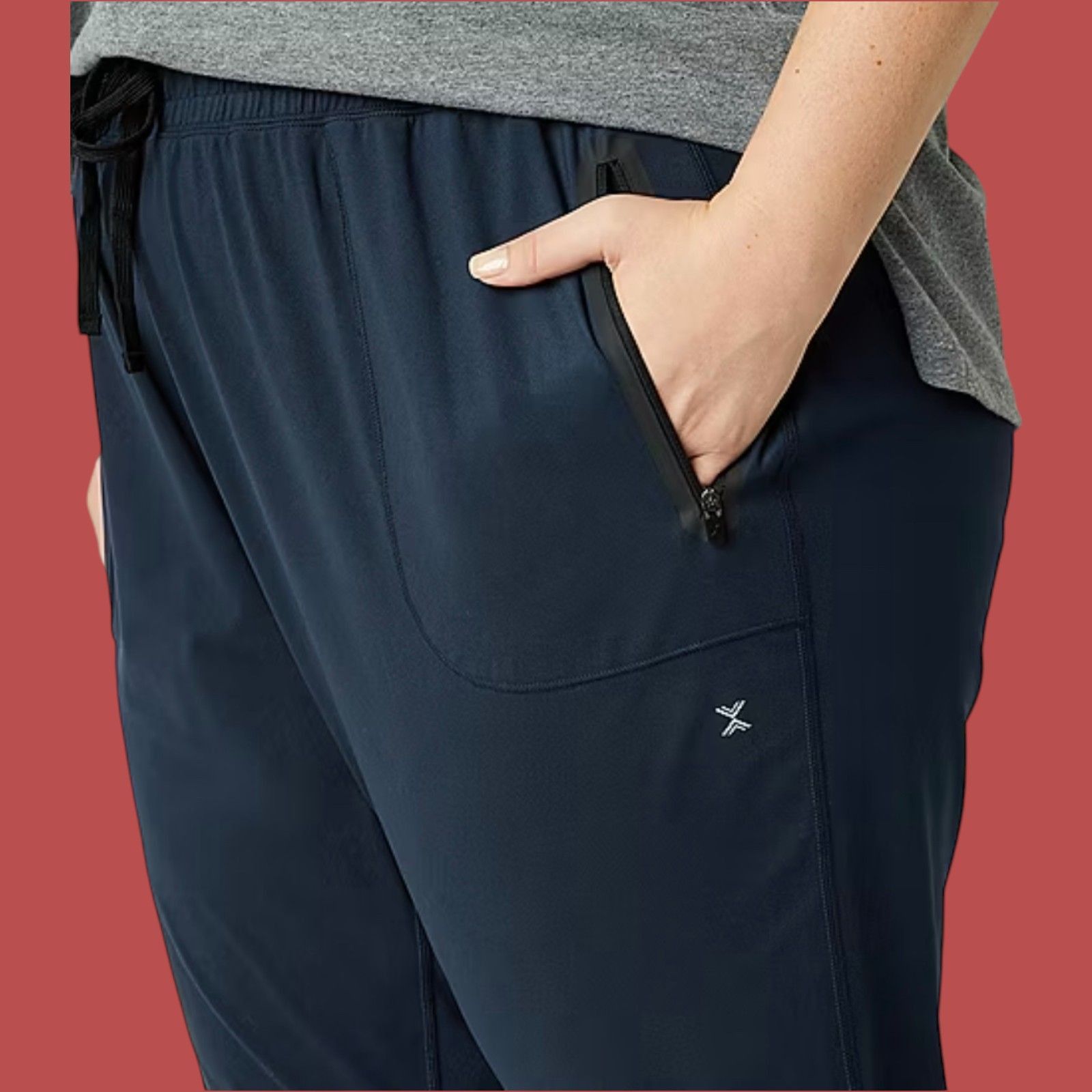 Other Xersion - Women's Mid-Rise Jogger Pants - Comfortable Fit - Size 28" / US 6 / IT 42 - 13 Thumbnail