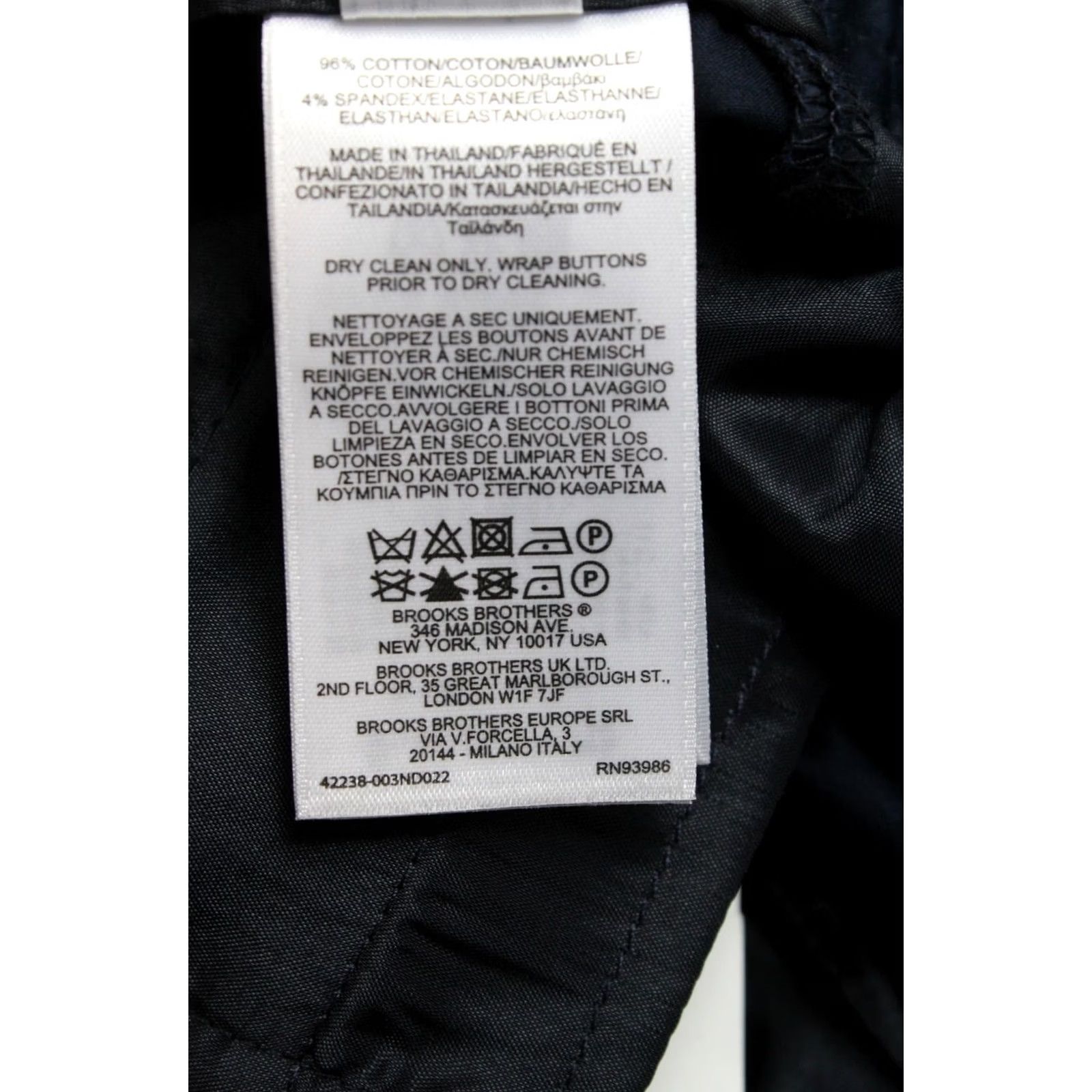 Brooks Brothers BROOKS BROTHERS Red Fleece Trousers Women UK 14 Straight Zip Dark Blue Trousers Size 36" / US 14 / IT 50 - 7 Thumbnail