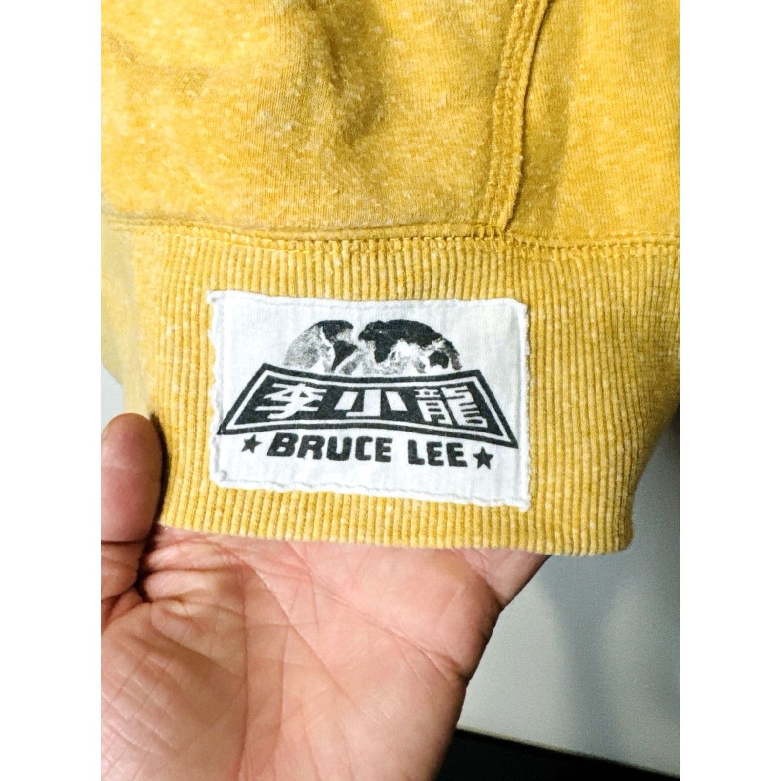 Roots Roots of Fight Bruce Lee 1972 Hoodie Yellow S Mens Pullover Kangaroo Pocket Drawstring Hood Size US S / EU 44-46 / 1 - 3 Thumbnail