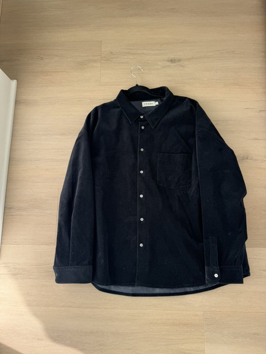 Frame Relaxed Corduroy Overshirt Dark Navy Size US XL / EU 56 / 4 - 1 Thumbnail