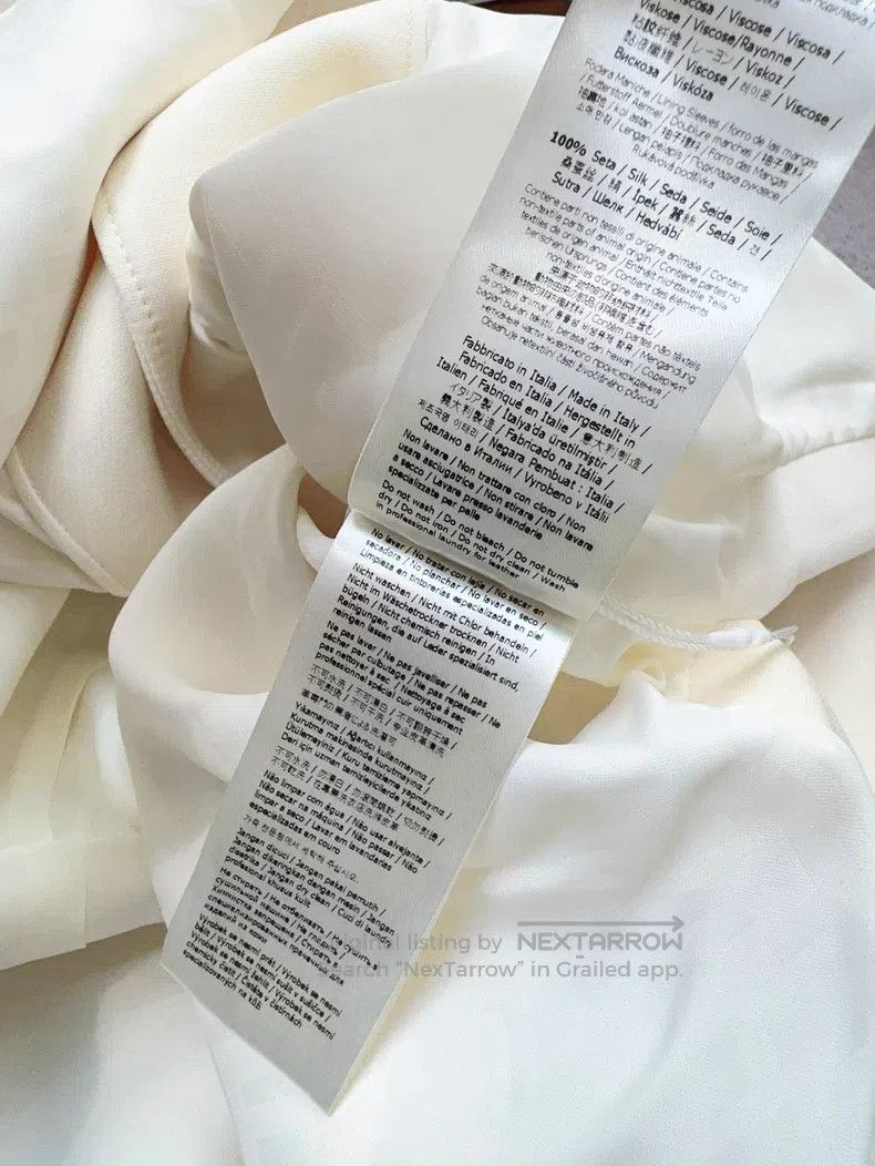 Fendi Fendi Cream White Leather Pocket Jacket with Belt Size XS / US 0-2 / IT 36-38 - 8 Thumbnail