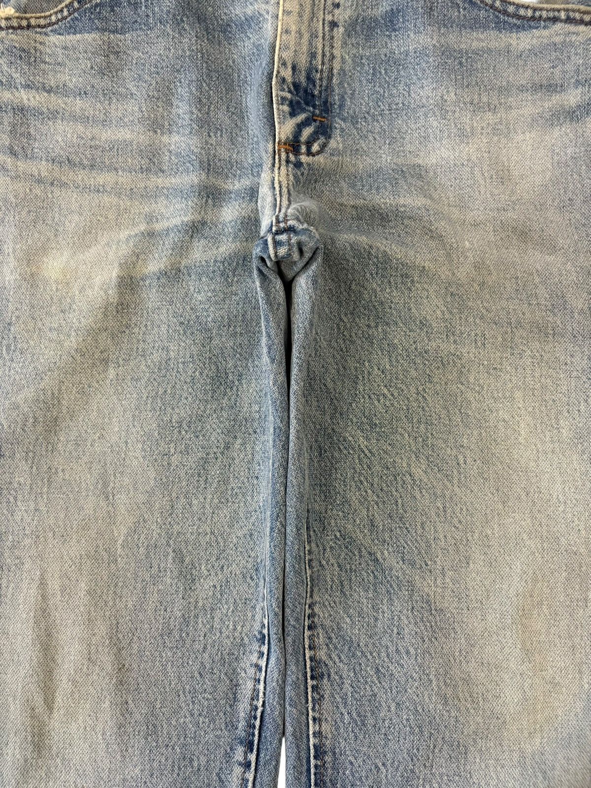 Wrangler Vintage 90s Wrangler Blue Wash Distressed Loose Jeans Size 35" - 4 Thumbnail
