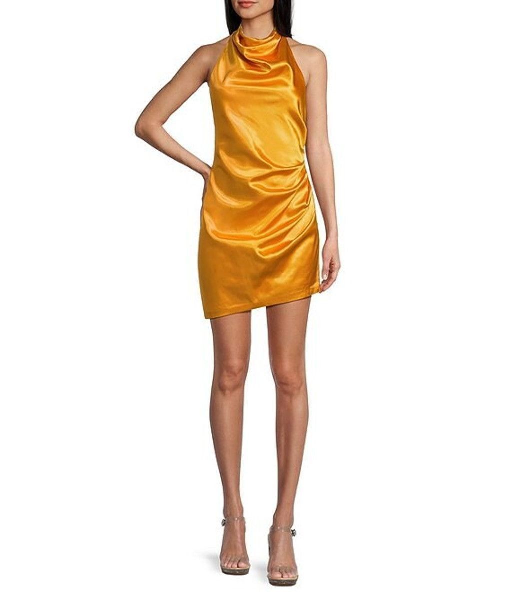 GB GB Yellow Satin Dress, size 3 Size M / US 6-8 / IT 42-44 - 1 Thumbnail