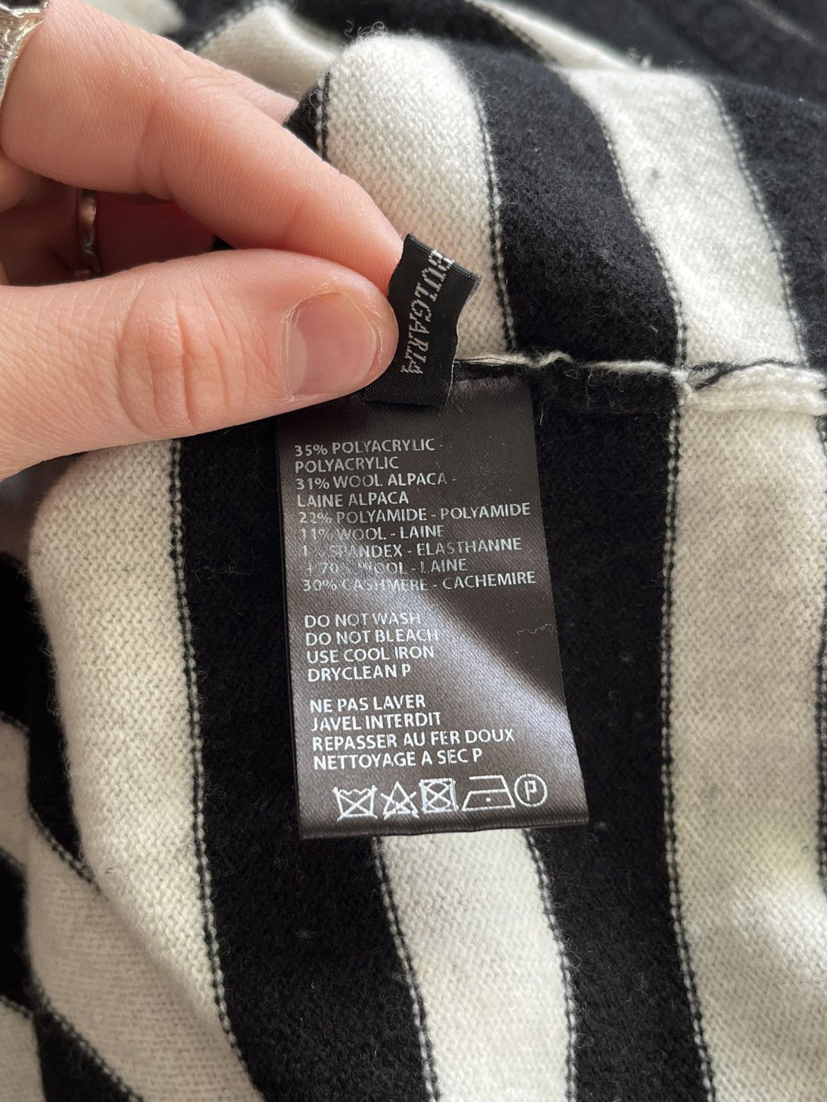 Haider Ackermann Haider Ackermann AW17 layered striped blend knit sweater Size US L / EU 52-54 / 3 - 12 Thumbnail