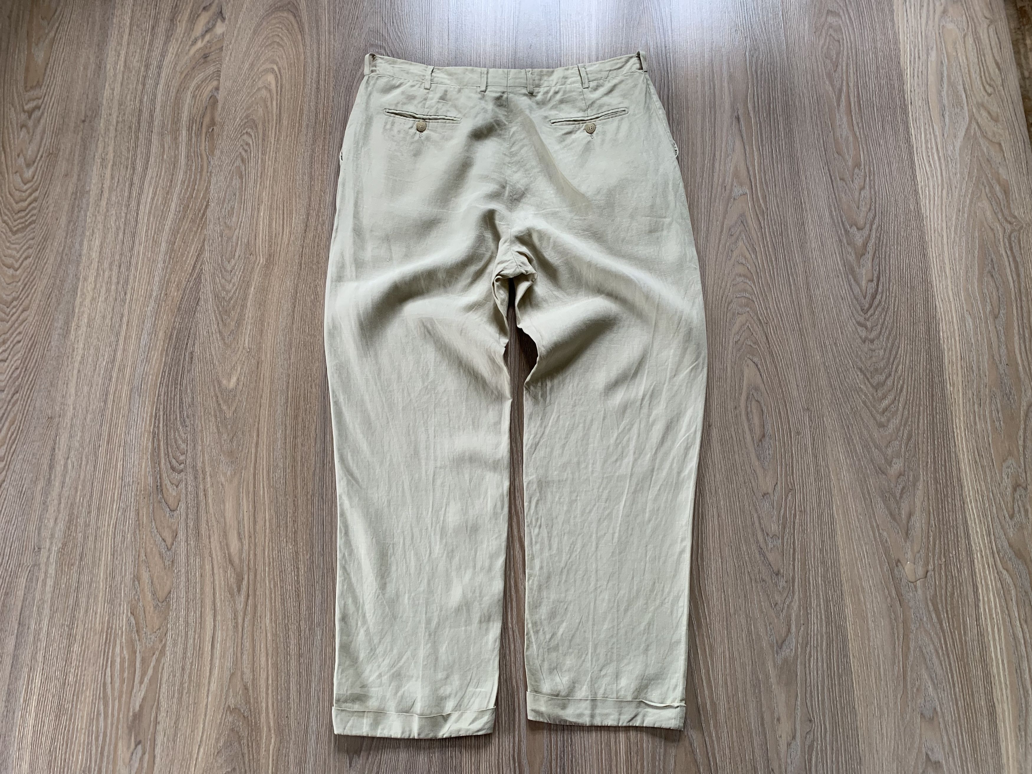 Luigi Bianchi × Vintage Luigi Bianchi Mantova Vintage Linen Casual Pants Size US 38 / EU 54 - 3 Thumbnail