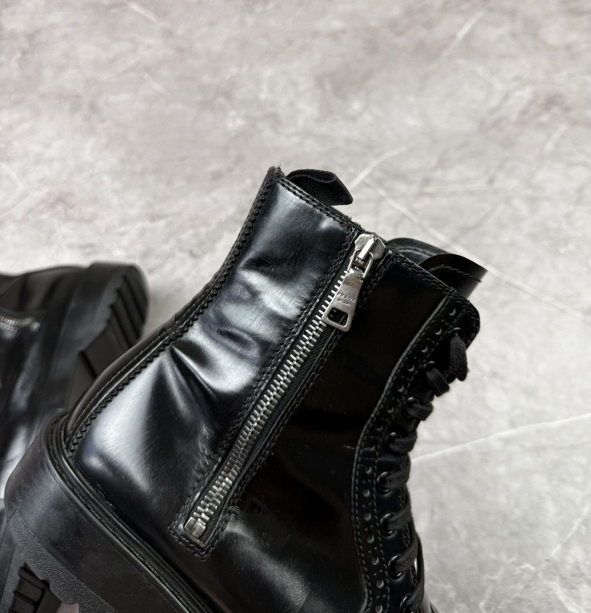 Prada Prada Leather Black Boots women size 36 Size US 6 / IT 36 - 17 Thumbnail