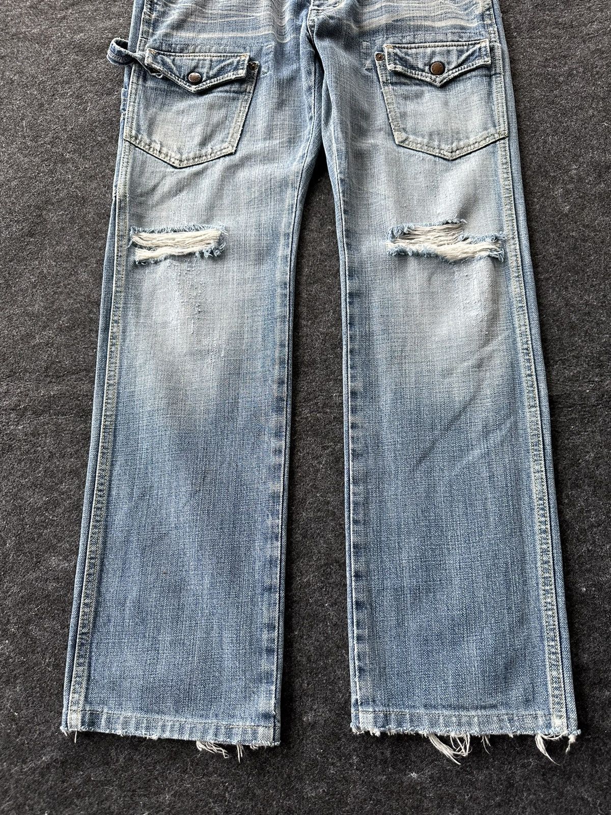 Beauty Beast × If Six Was Nine × Vintage Vintage Bartack Bushpant Faded Washed Denim D442 Size US 30 / EU 46 - 3 Thumbnail