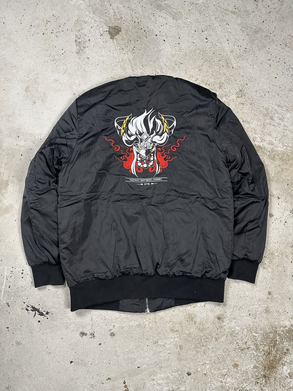 Japanese Brand × The Game × Vintage Vintage Y2K Fantasy Westward Journey Promo Black Bomber Size US L / EU 52-54 / 3 - 1 Thumbnail