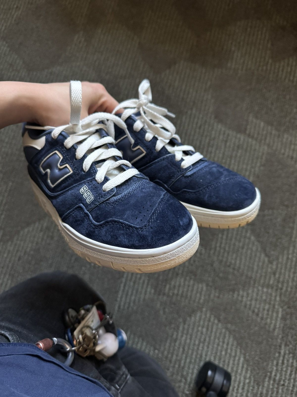 New Balance New Balance 550 Indigo Suede Size US 5 / EU 37 - 2 Thumbnail