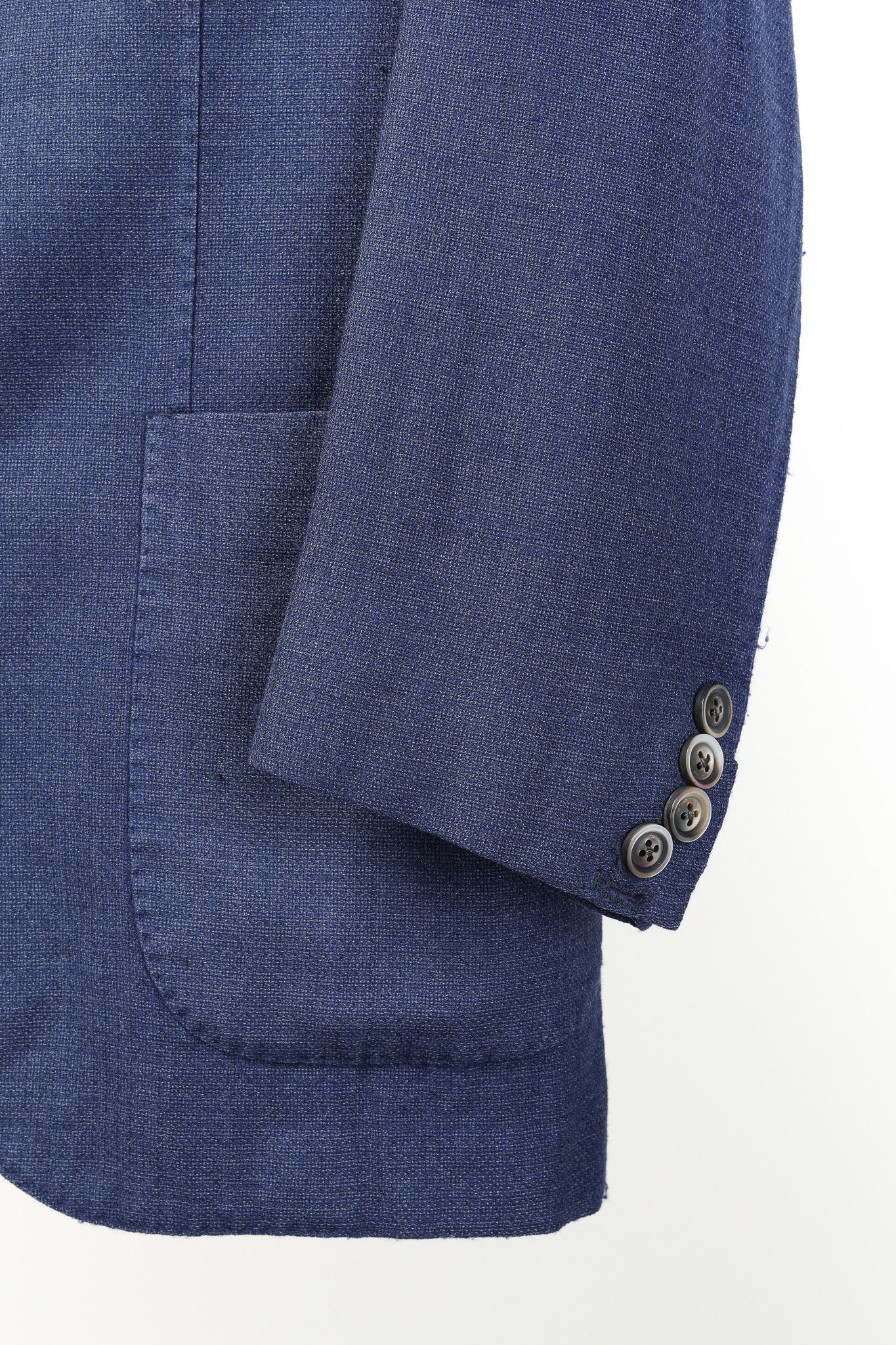 Boglioli Boglioli Blue Wool & Silk Lightweight K-Jacket Blazer Size 36R - 8 Thumbnail