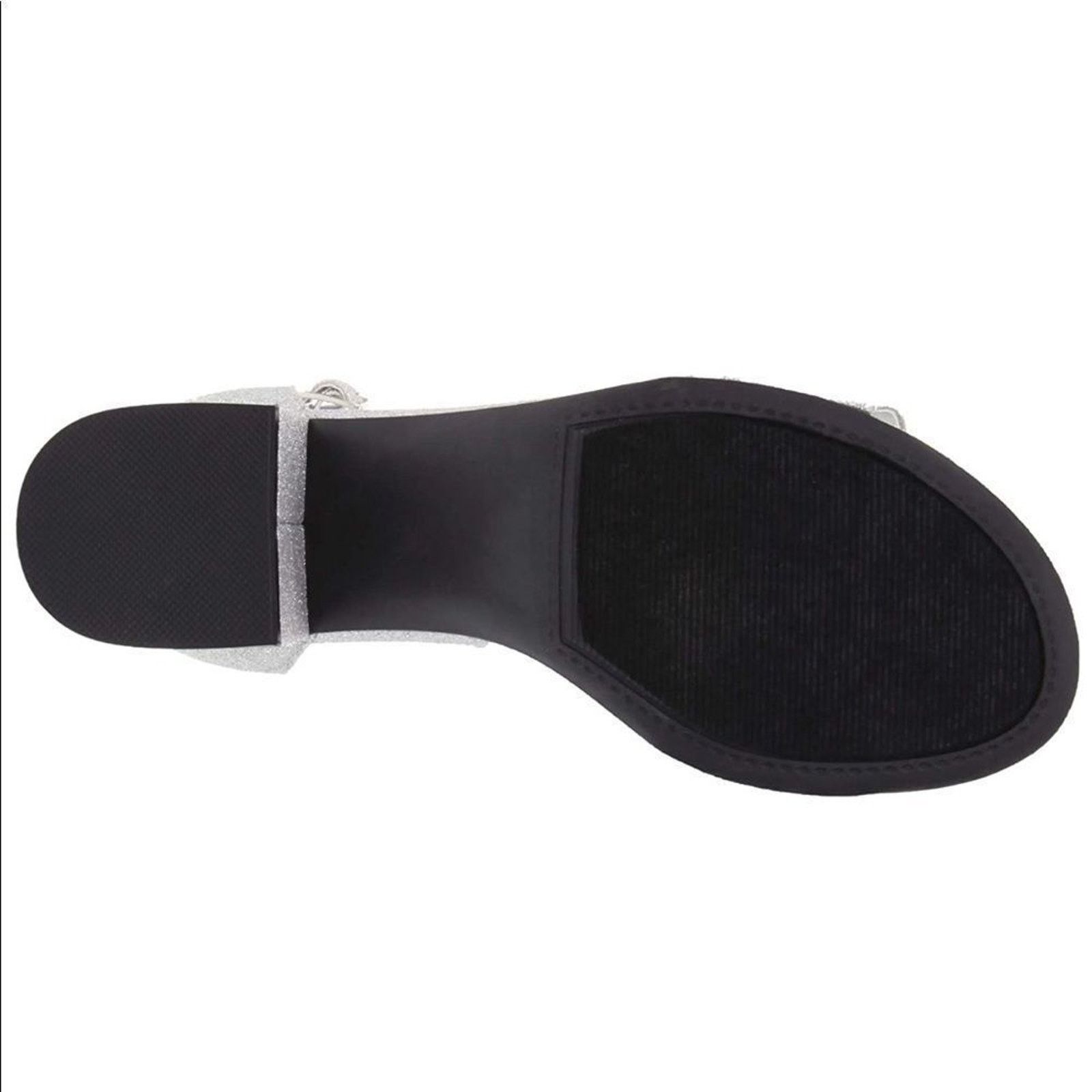 London Fog London Fog Block Heel Sandal sz 7.5 Silver NEW #8-X Size US 7.5 / IT 37.5 - 9 Thumbnail