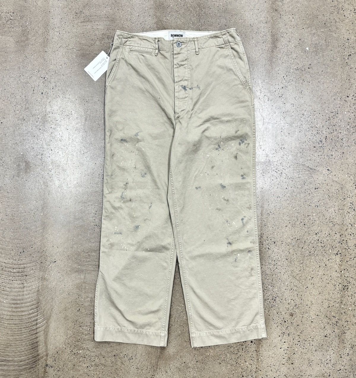 Vintage BOWWOW M41 CHINO TROUSERS (Metal button) Size US 34 / EU 50 - 3 Thumbnail