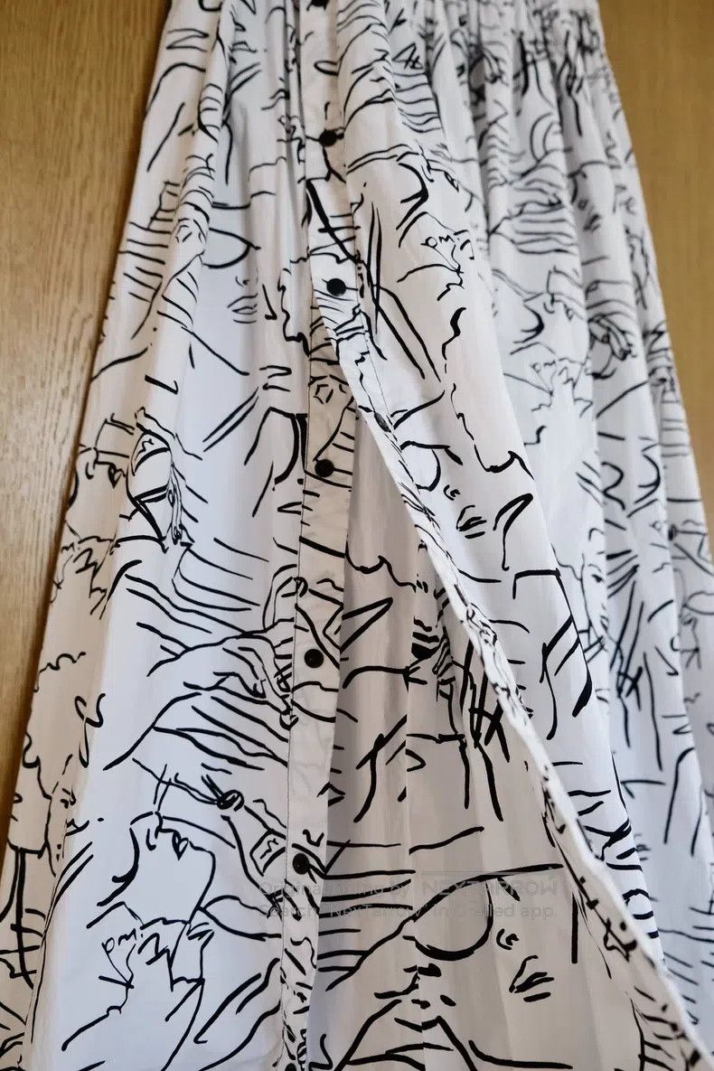 Kenzo Kenzo Vintage Half Skirt with Ancient Line Art Print Size 24" / US 00 / IT 34 - 5 Thumbnail