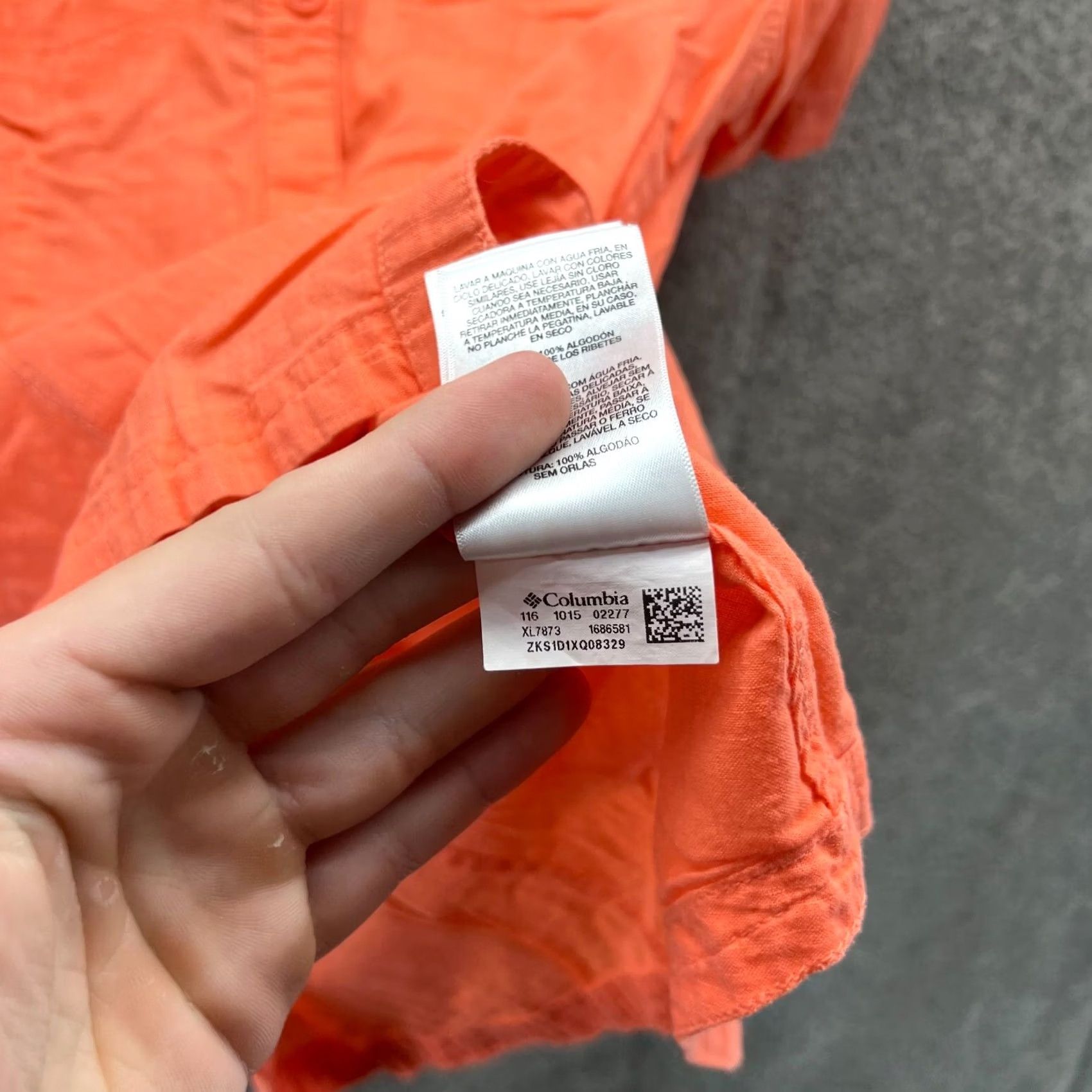 Vintage VINTAGE? No — Columbia Shirt Womens Small Orange Button Down Short Sleeve Outdoors Hike Size S / US 4 / IT 40 - 7 Thumbnail