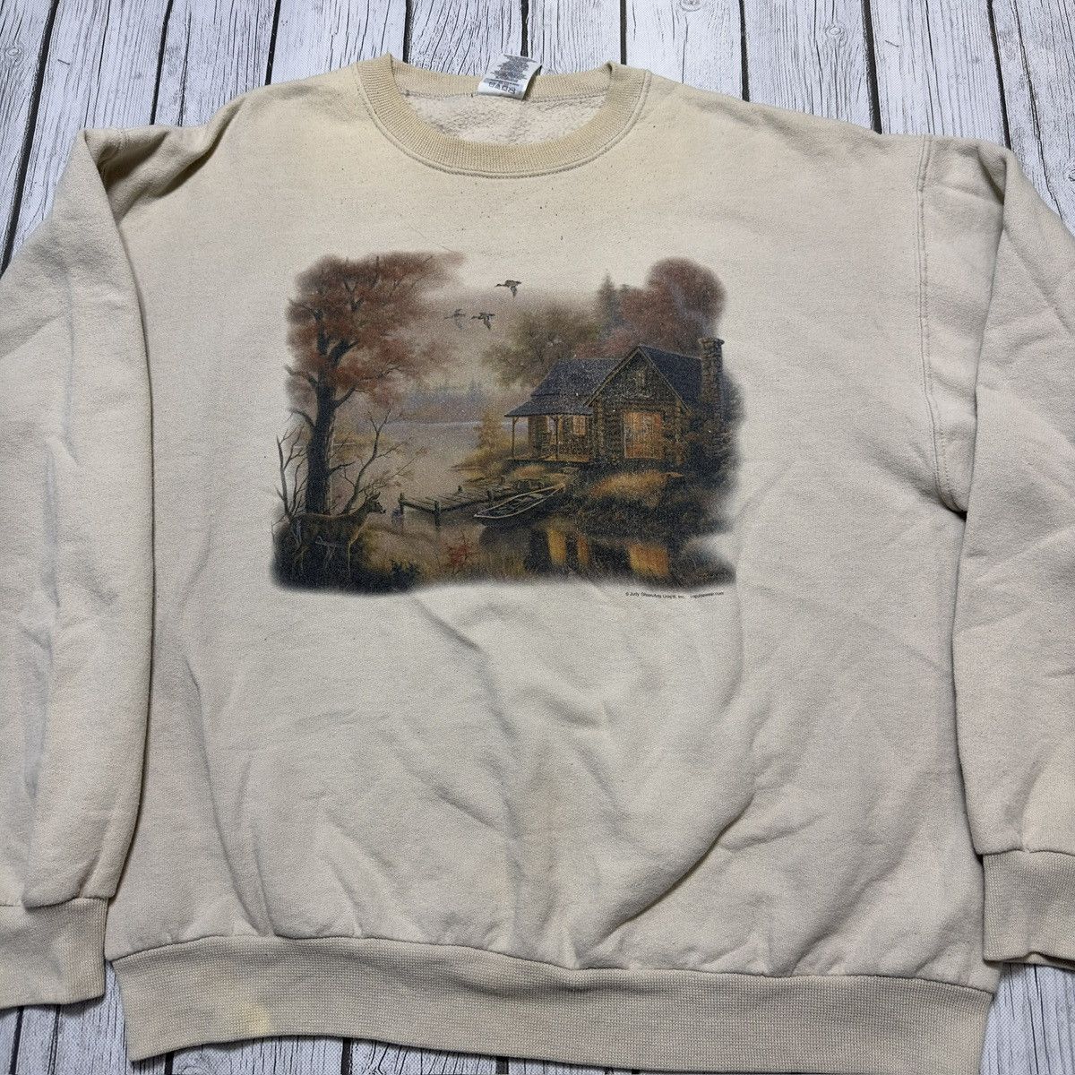 Jerzees × Vintage Vintage nature sweatshirt Size US L / EU 52-54 / 3 - 3 Thumbnail