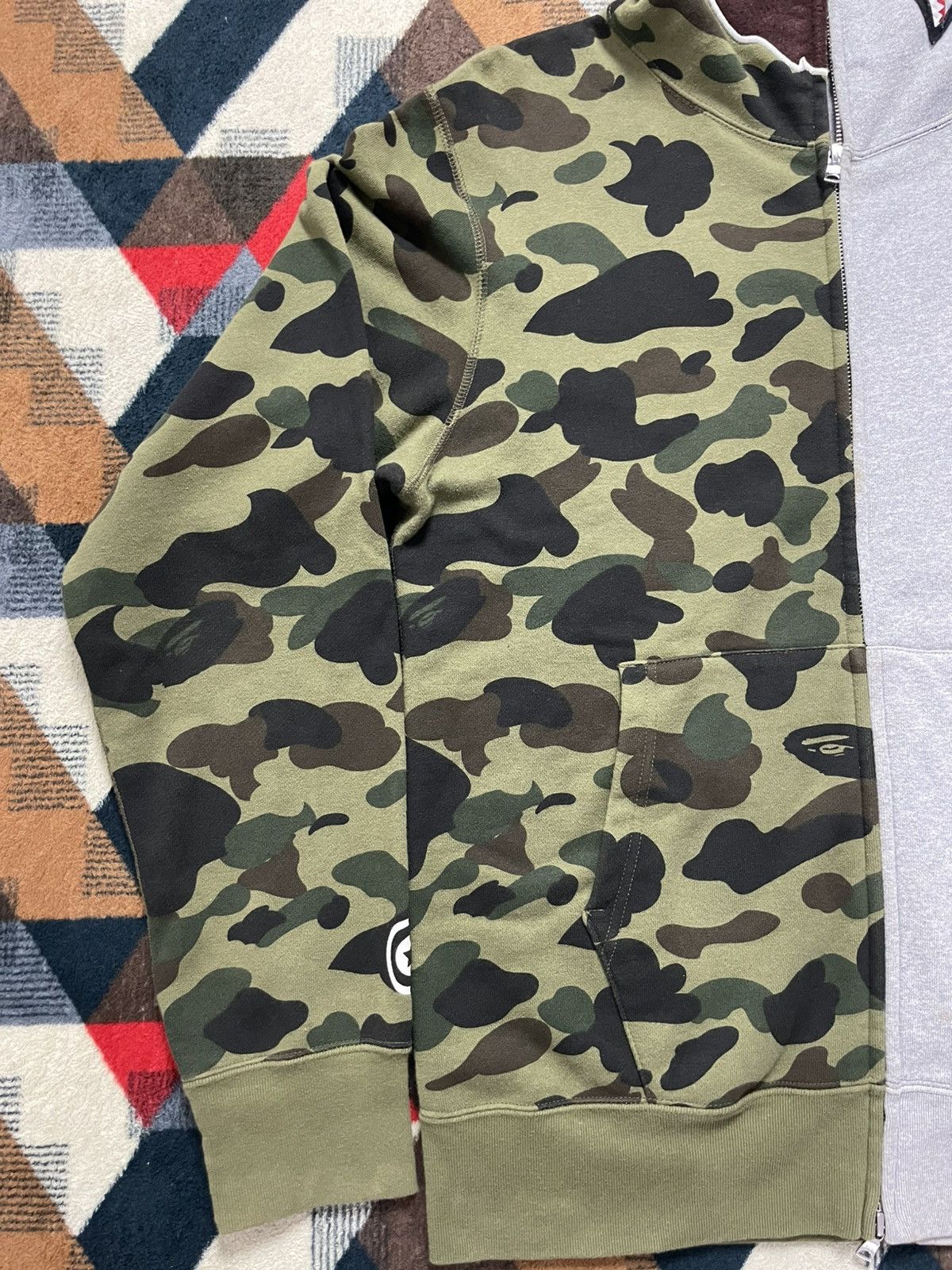 Bape Bape Split Camo/Grey Zip Hoodie Size US L / EU 52-54 / 3 - 4 Thumbnail