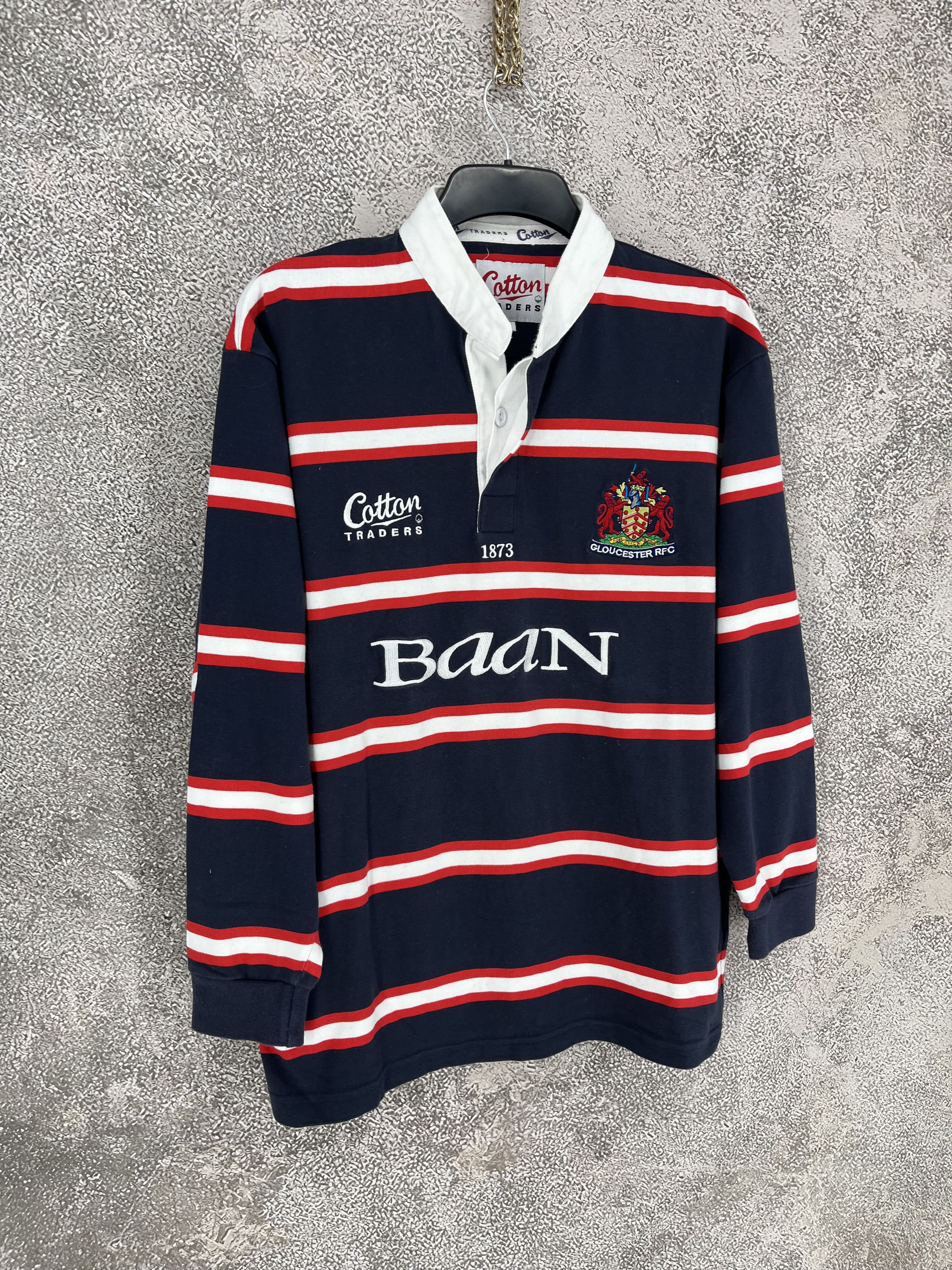 Cotton Traders 2002 2003 Gloucester Rugby Pro Away Shirt Long Sleeve Size L Size US L / EU 52-54 / 3 - 2 Thumbnail
