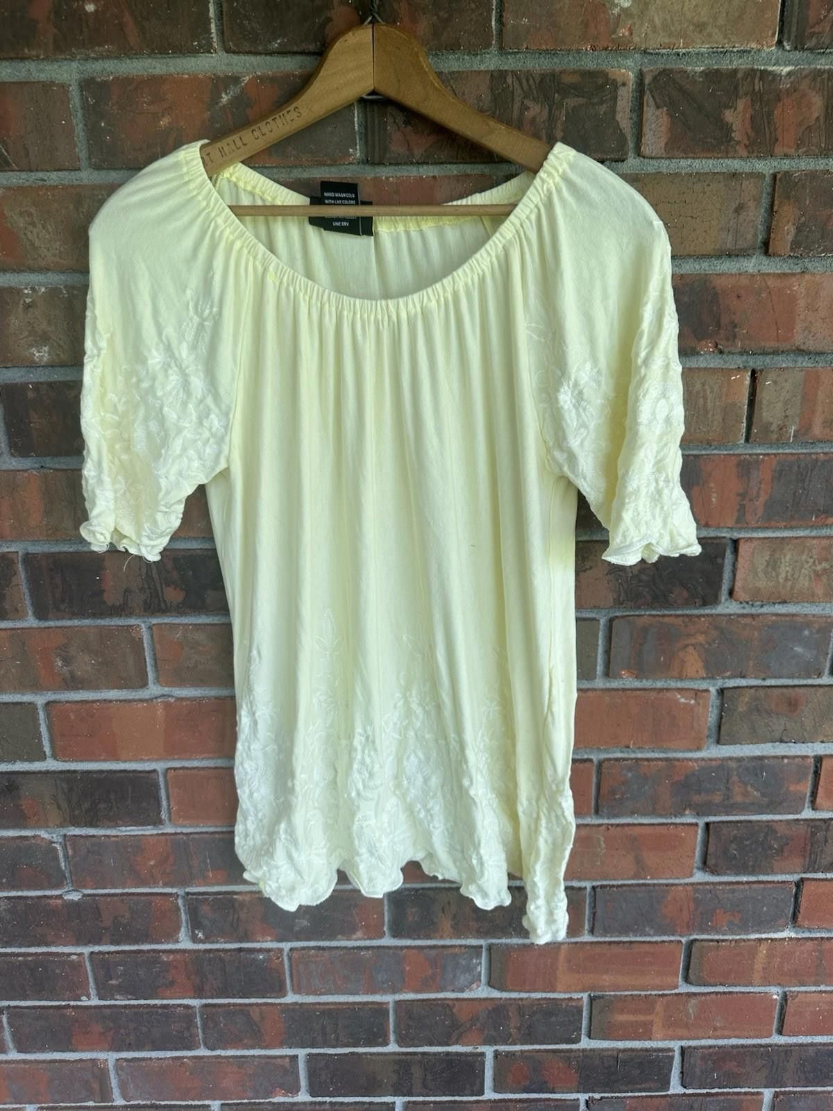Live Mechanics liv los angeles top Medium Embroidered Soft Yellow Size M / US 6-8 / IT 42-44 - 1 Thumbnail