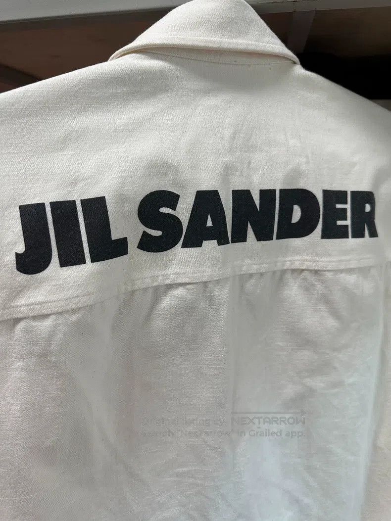 Jil Sander Jil Sander size 38 Back Logo Linen Short Sleeve Shirt Size US L / EU 52-54 / 3 - 4 Thumbnail