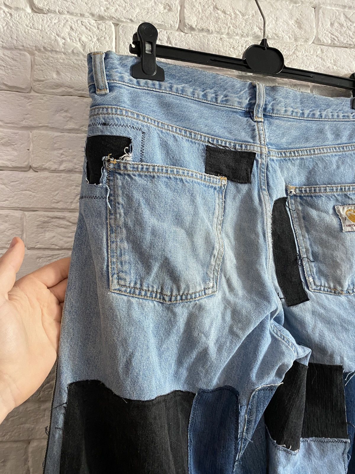 Carhartt Carhartt Reworked Custom Rap Jeans Distressed Denim Pants Size US 31 - 7 Thumbnail