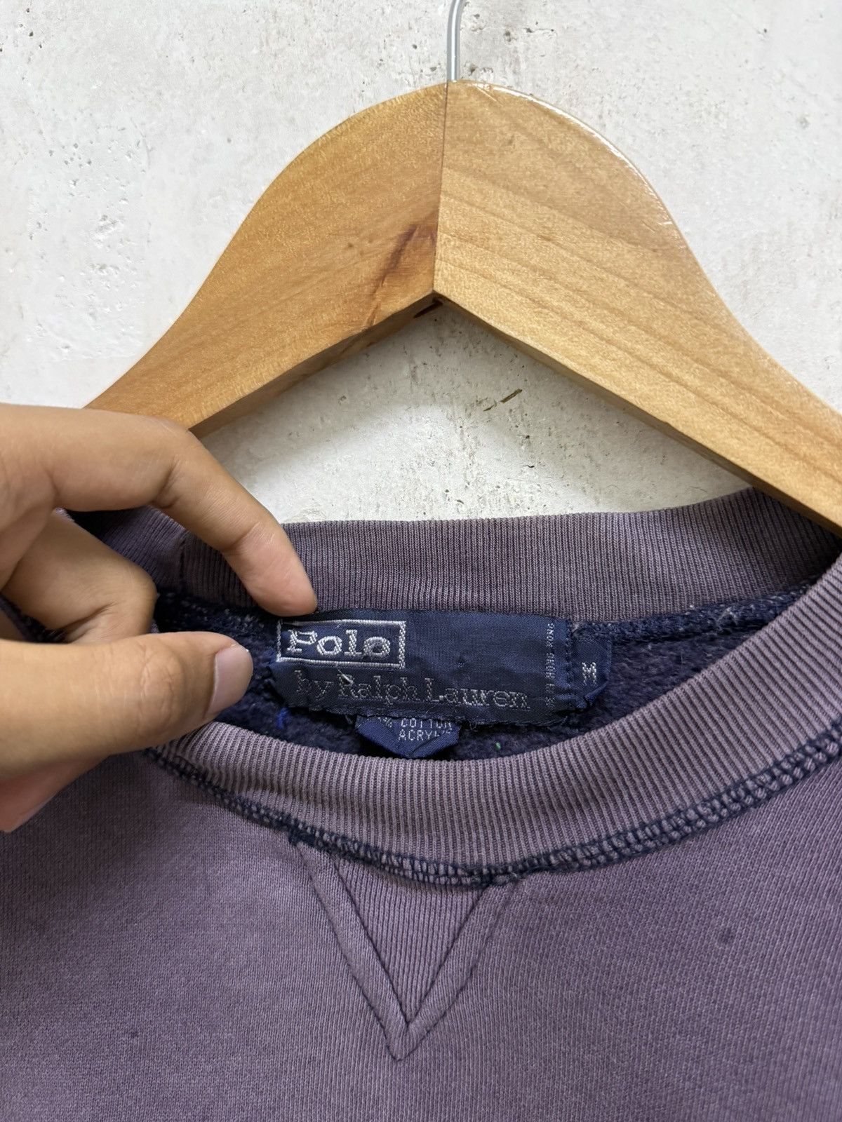 Polo Ralph Lauren Sun Faded Polo Ralph Lauren Small Pony Distressed Crewneck Size US M / EU 48-50 / 2 - 4 Thumbnail