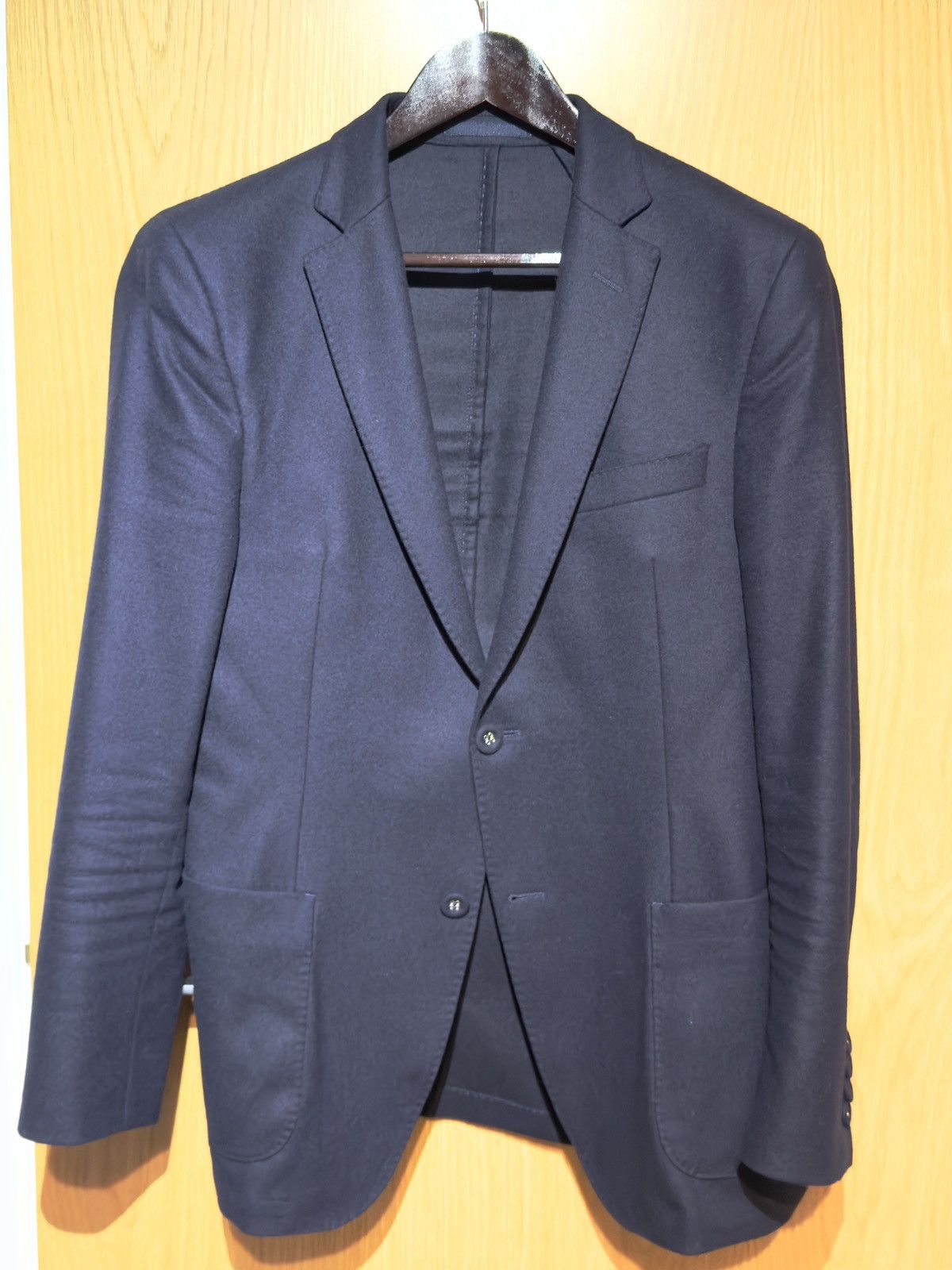 Officine Generale Officine Generale Navy Flannel Blazer Size 42R - 1 Thumbnail