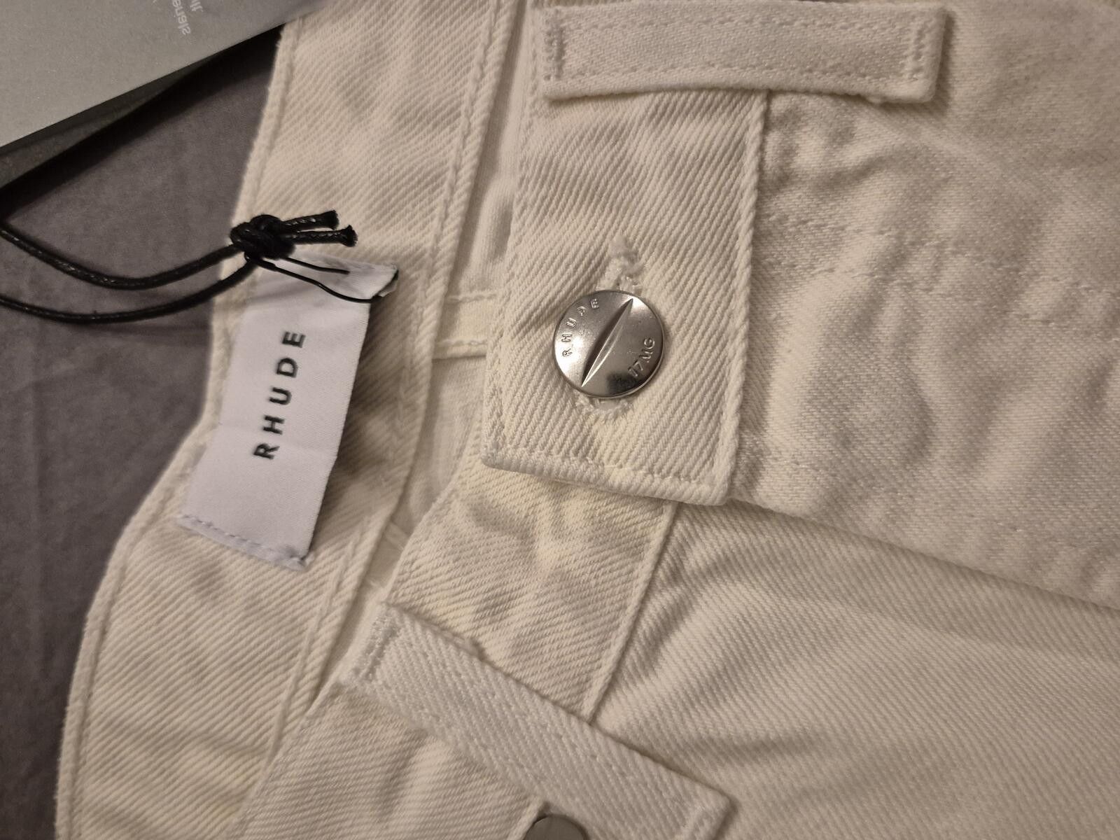 Rhude Rhude White Distressed Classic Denim Jeans Size 29 Size US 29 - 3 Thumbnail