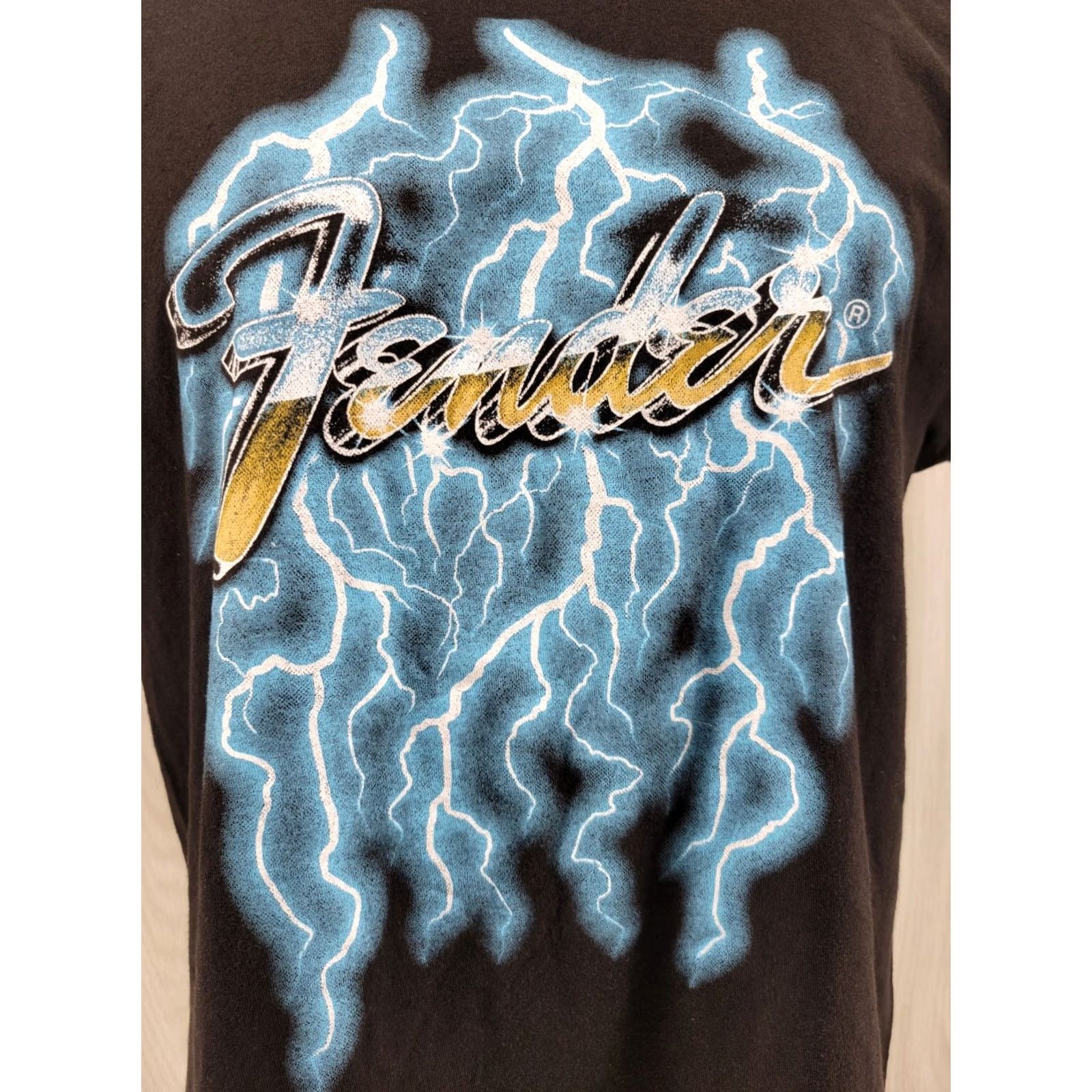 Fender Fender Lighting Shirt Adult Large Black Guitar Graphic Tee Mens Size US L / EU 52-54 / 3 - 2 Thumbnail