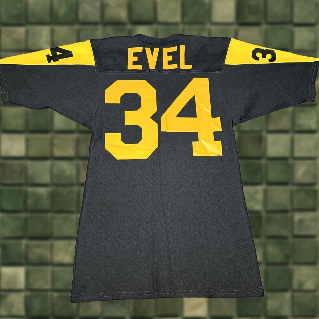 Vintage VINTAGE Evel Knievel Football Jersey T-Shirt Black Gold #34 Men’s Small S 70s 80s Mens Size US S / EU 44-46 / 1 - 1 Thumbnail