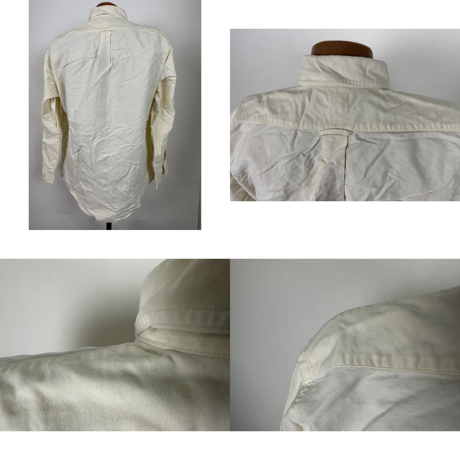 Lands' End VINTAGE Lands' End Oxford Shirt Men XL Tall Supima Hyde Park Ivory Midweight Cotton 17 36 Dress Shirt Long Sleeve Button-Down Collar Mens Size US XL / EU 56 / 4 - 8 Thumbnail