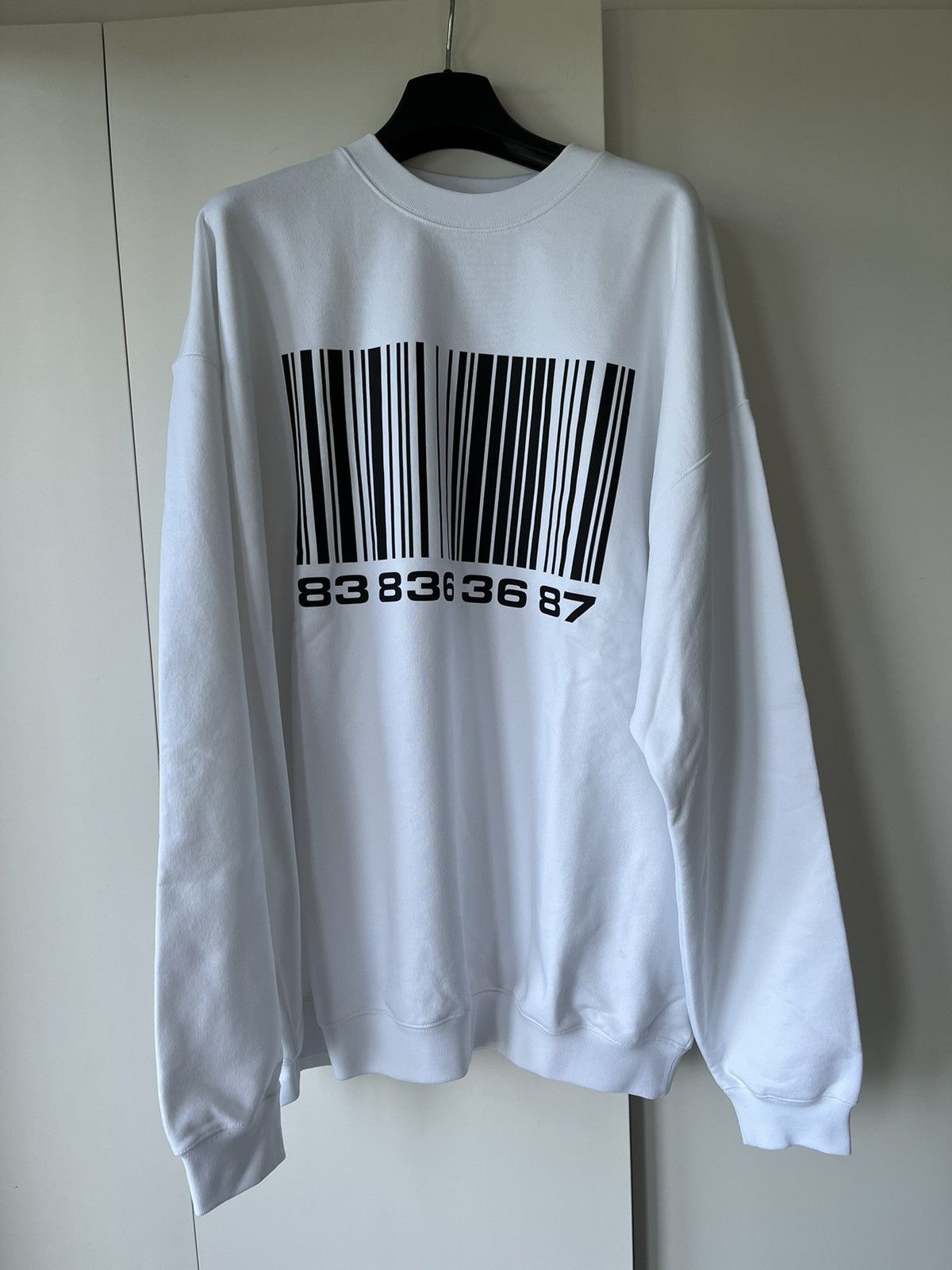 Vetements BNWT Vetements VTMNTS barcode sweatshirt size S | Grailed