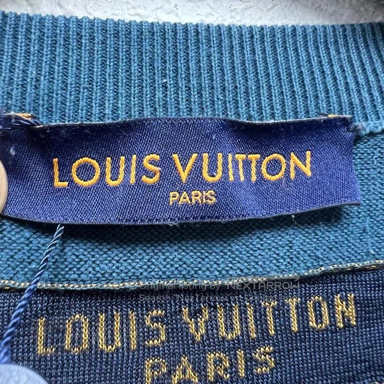 Louis Vuitton Louis Vuitton Navy Blue Pied Piper Letter Logo Knit Short Size US M / EU 48-50 / 2 - 3 Thumbnail