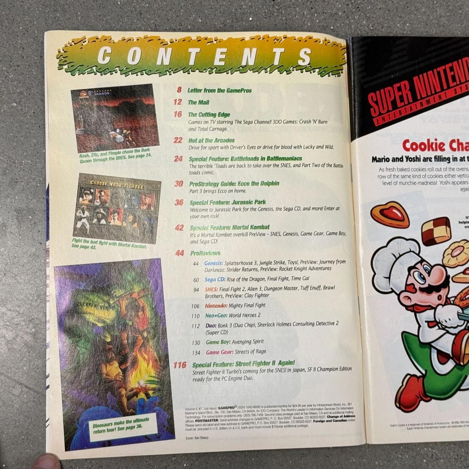 Designer Vtg GamePro Magazine July 1993 Street Fighter Mortal Kombat Size ONE SIZE - 8 Thumbnail